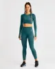 Impact Seamless Long Sleeve Crop Top - Green sold by AYBL