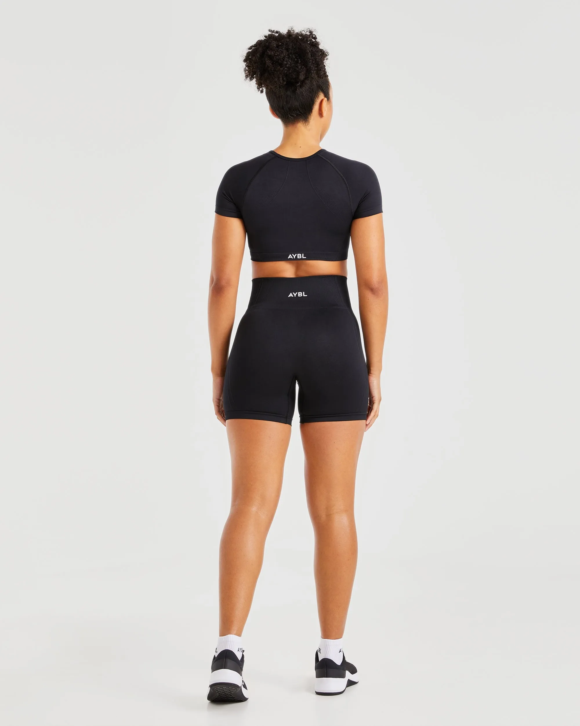 Balance V3 Seamless Crop Top - Black sold by AYBL product image thumbnail 4