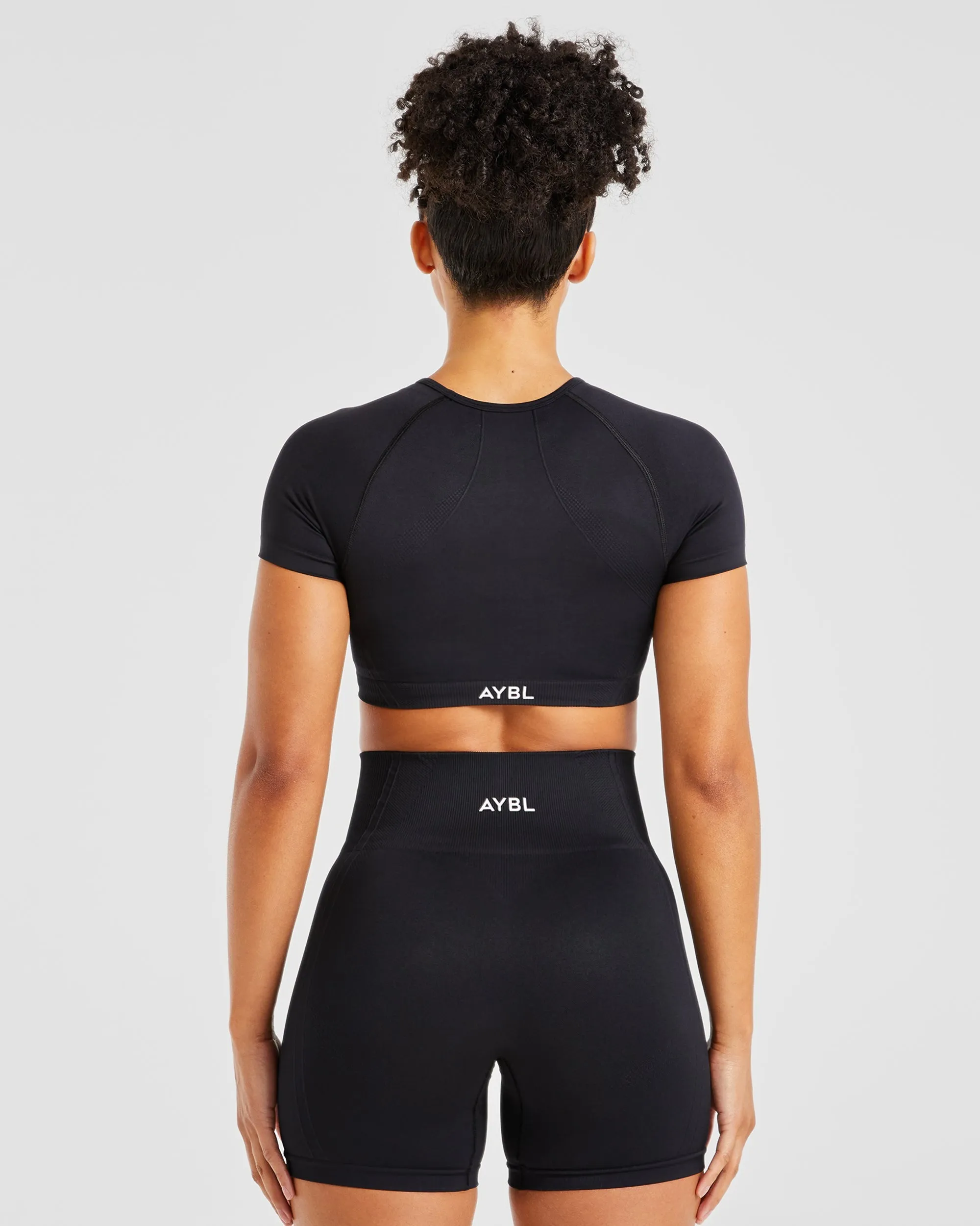 Balance V3 Seamless Crop Top - Black sold by AYBL product image thumbnail 2