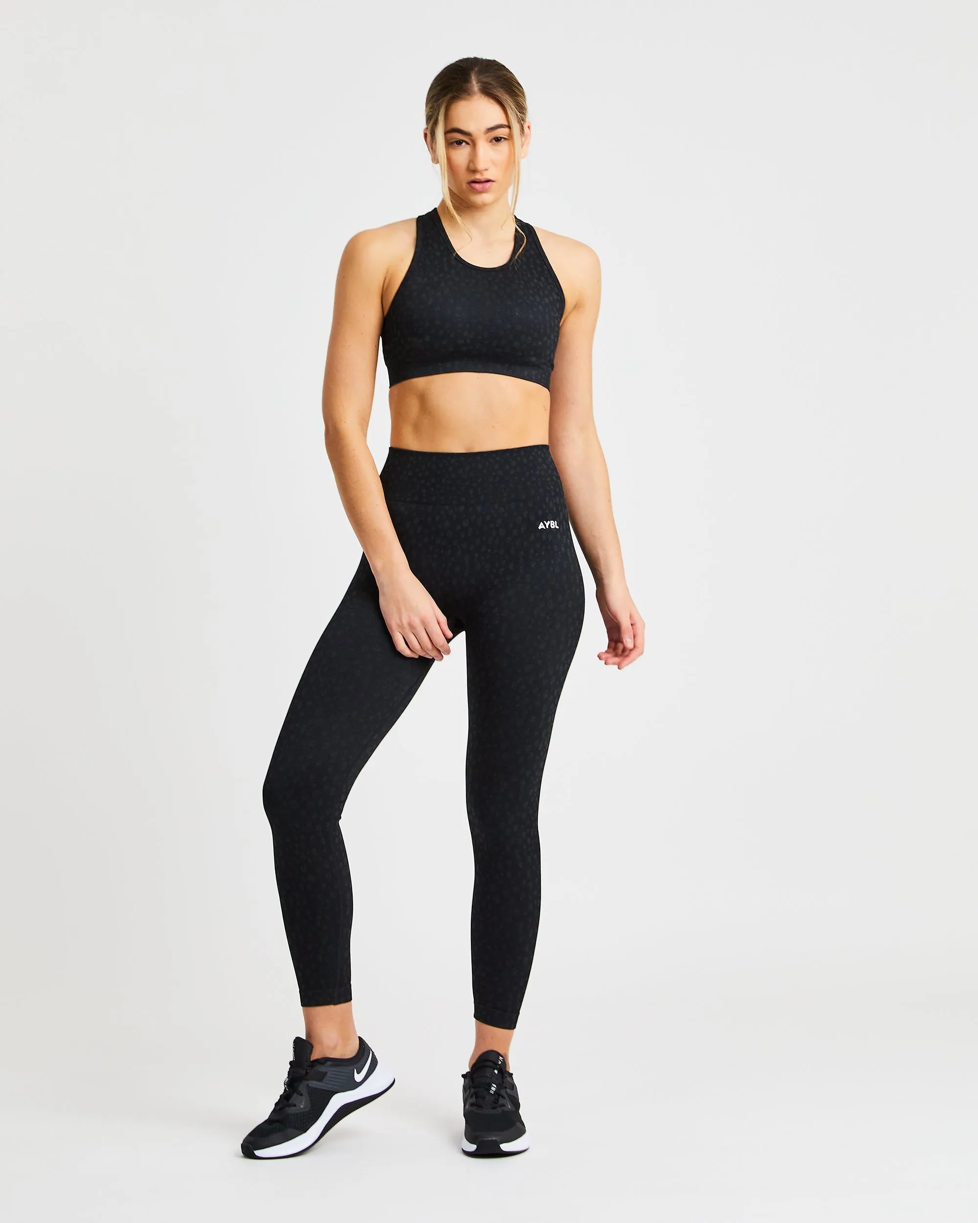 Evolve Speckle Seamless Sports Bra - Black sold by AYBL product image thumbnail 3