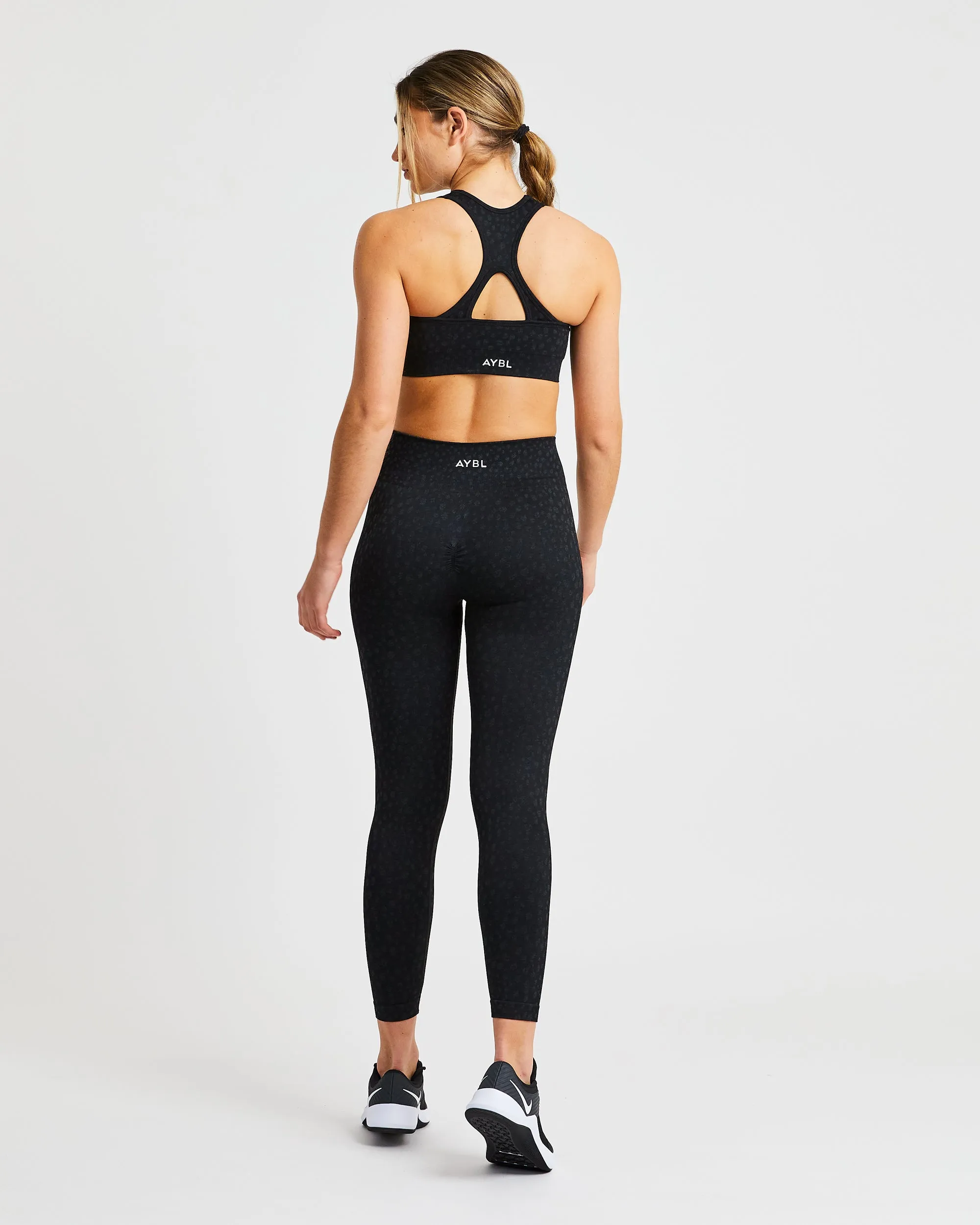 Evolve Speckle Seamless Sports Bra - Black sold by AYBL product image thumbnail 4