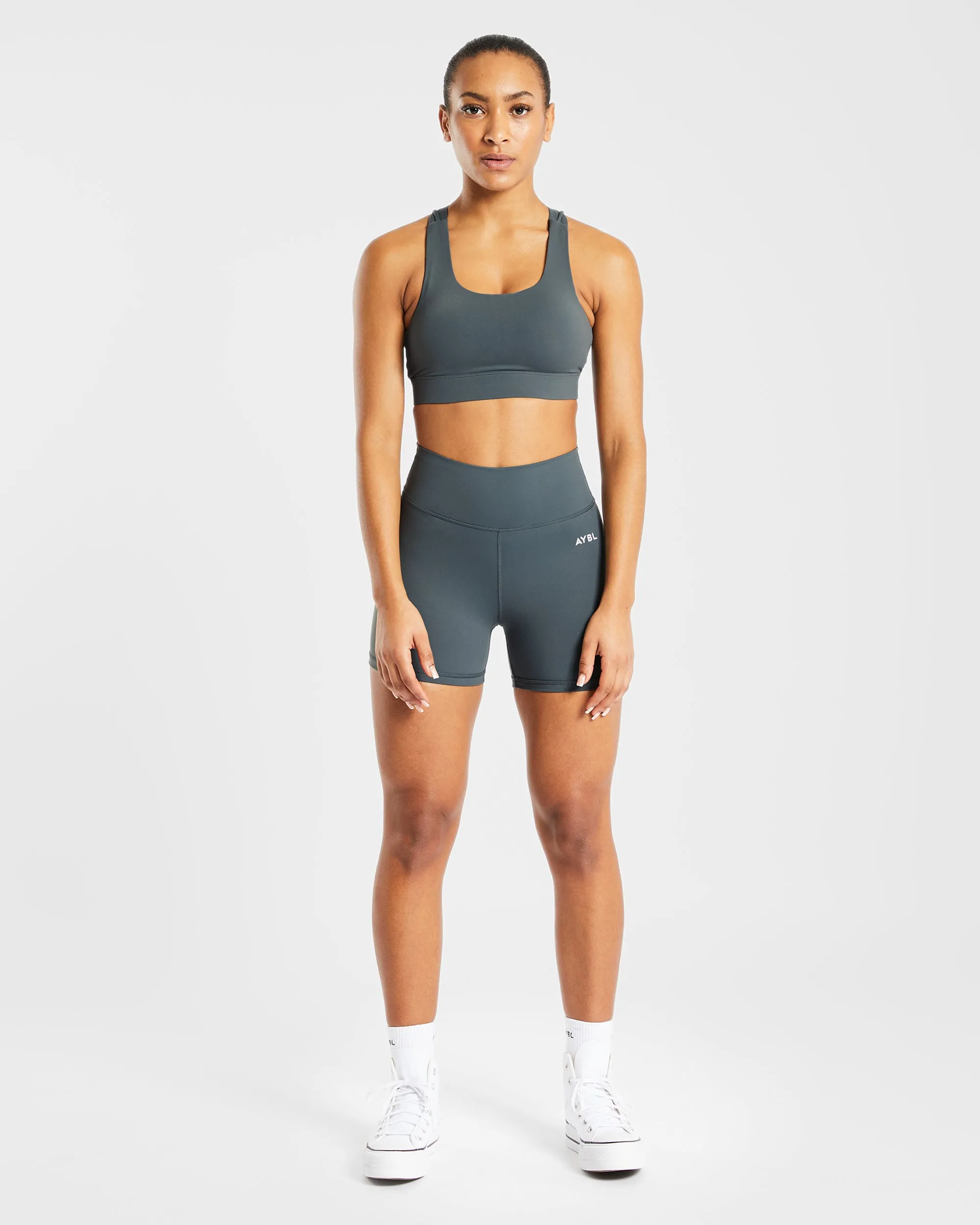 Core Sports Bra - Asphalt Grey sold by AYBL product image thumbnail 3
