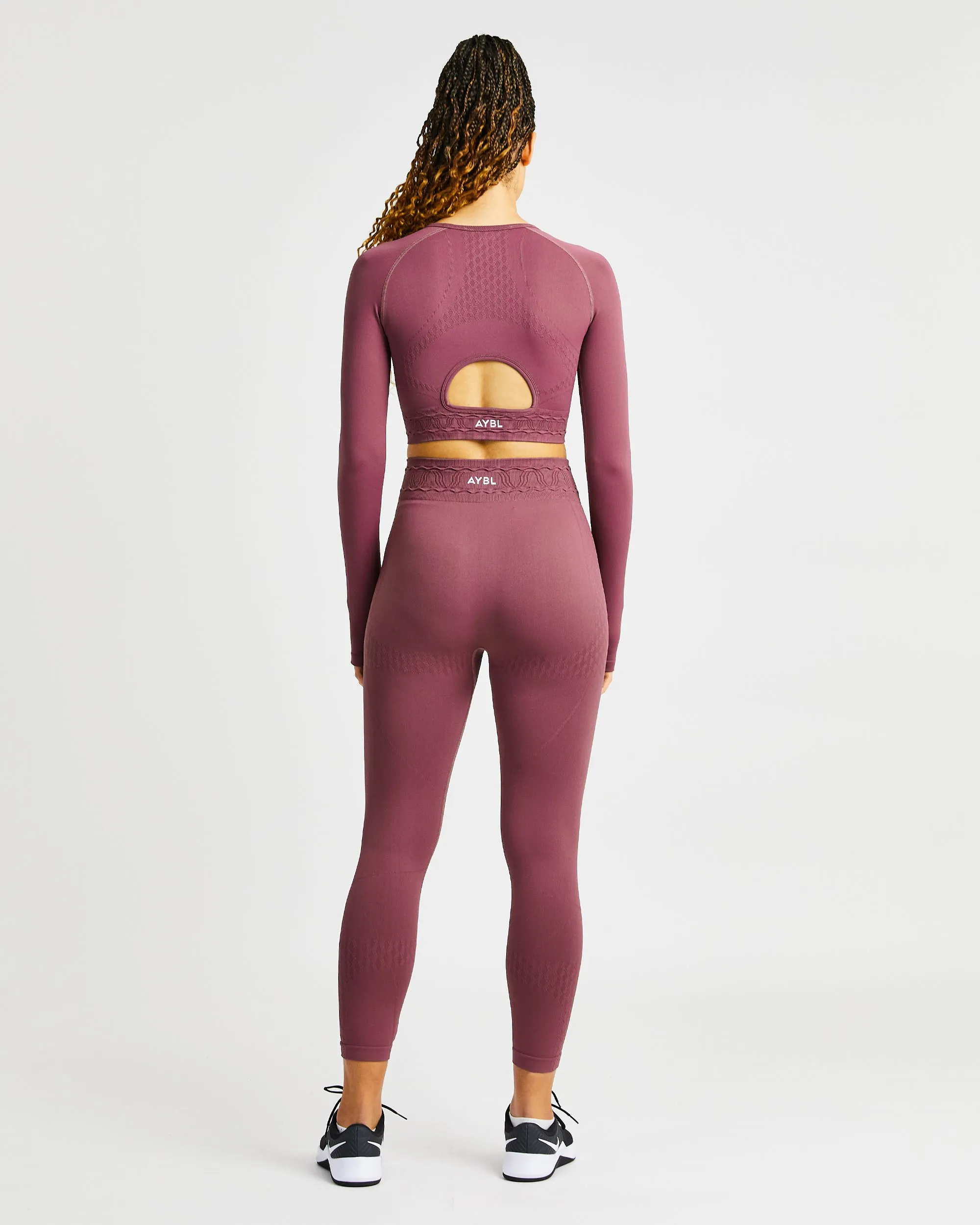 Elevate Seamless Long Sleeve Crop Top - Rose sold by AYBL product image thumbnail 4