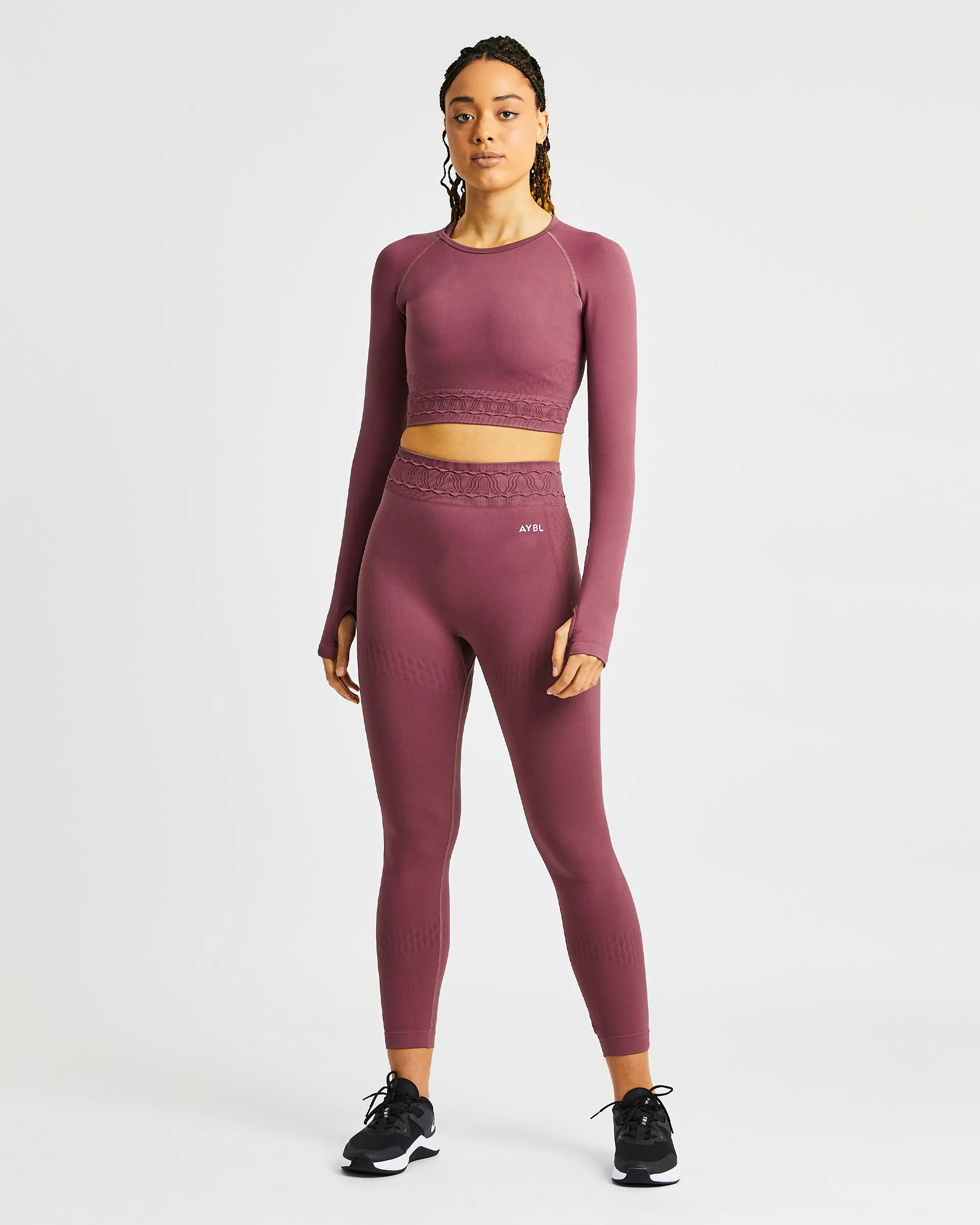 Elevate Seamless Long Sleeve Crop Top - Rose sold by AYBL product image thumbnail 3