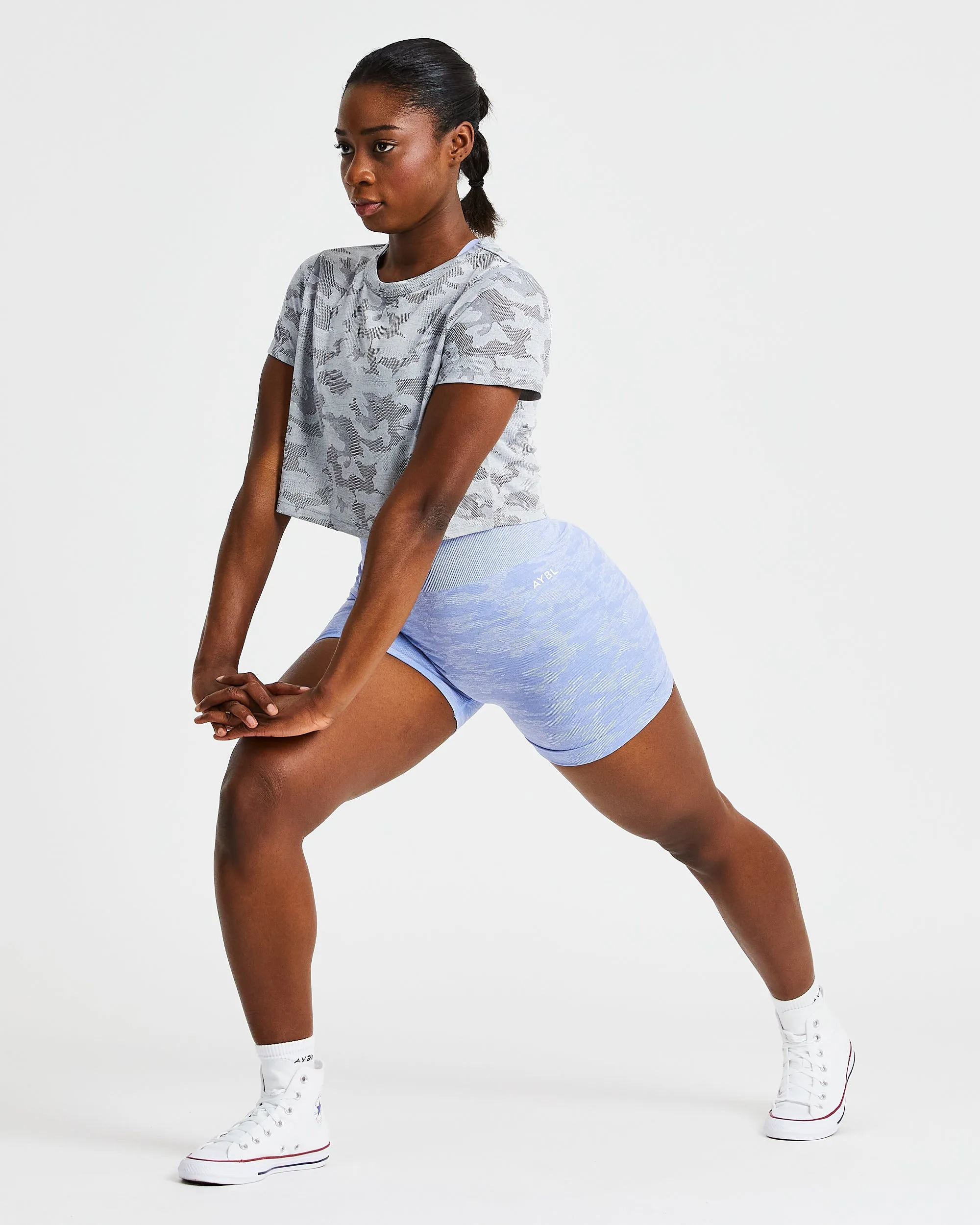 Evolve Camo Crop T Shirt - Grey sold by AYBL product image thumbnail 3