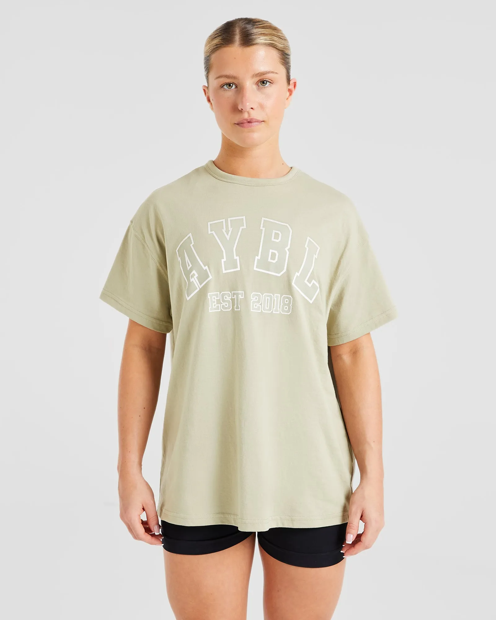 Varsity Oversized T Shirt - Olive Green sold by AYBL