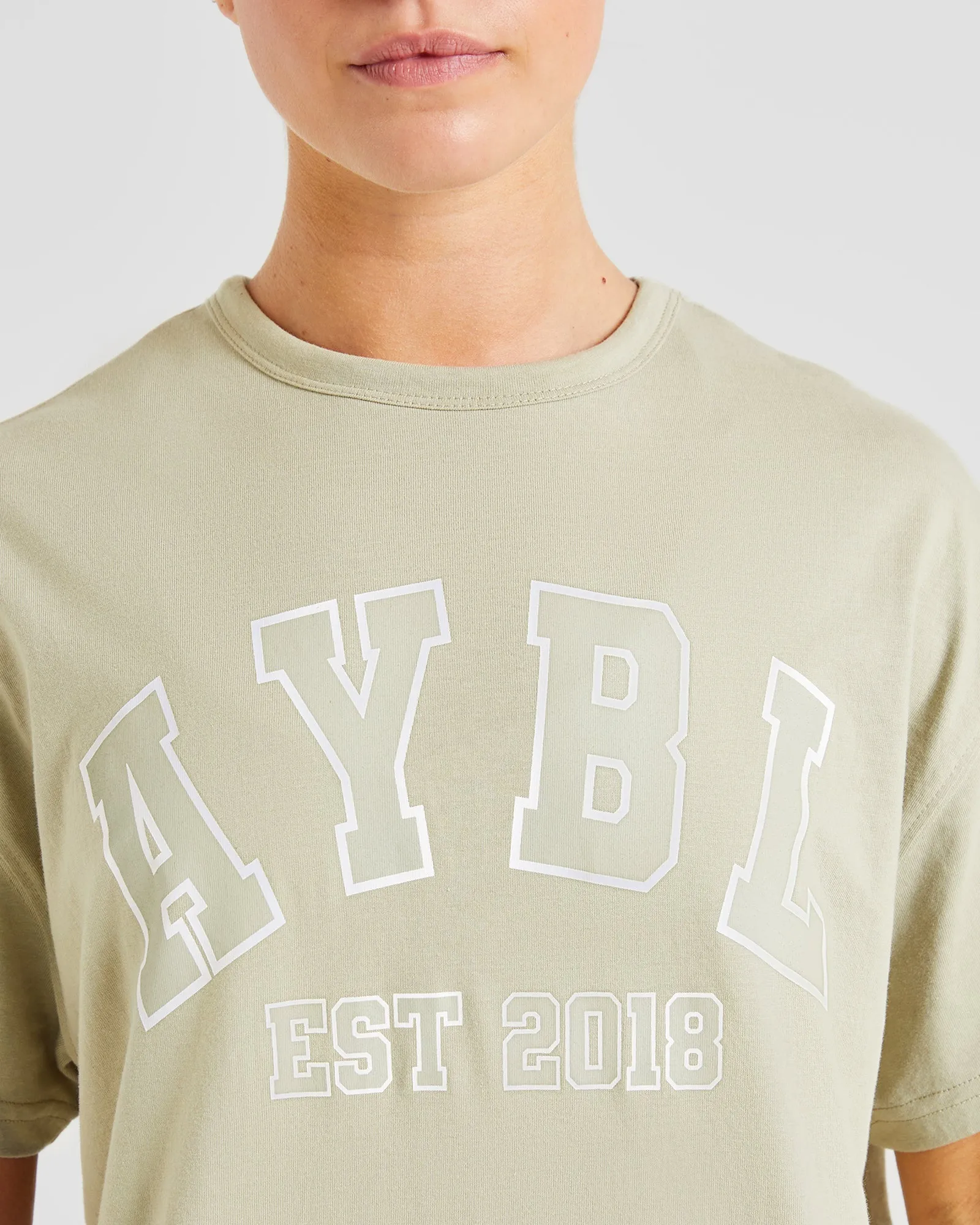 Varsity Oversized T Shirt - Olive Green sold by AYBL product image thumbnail 5
