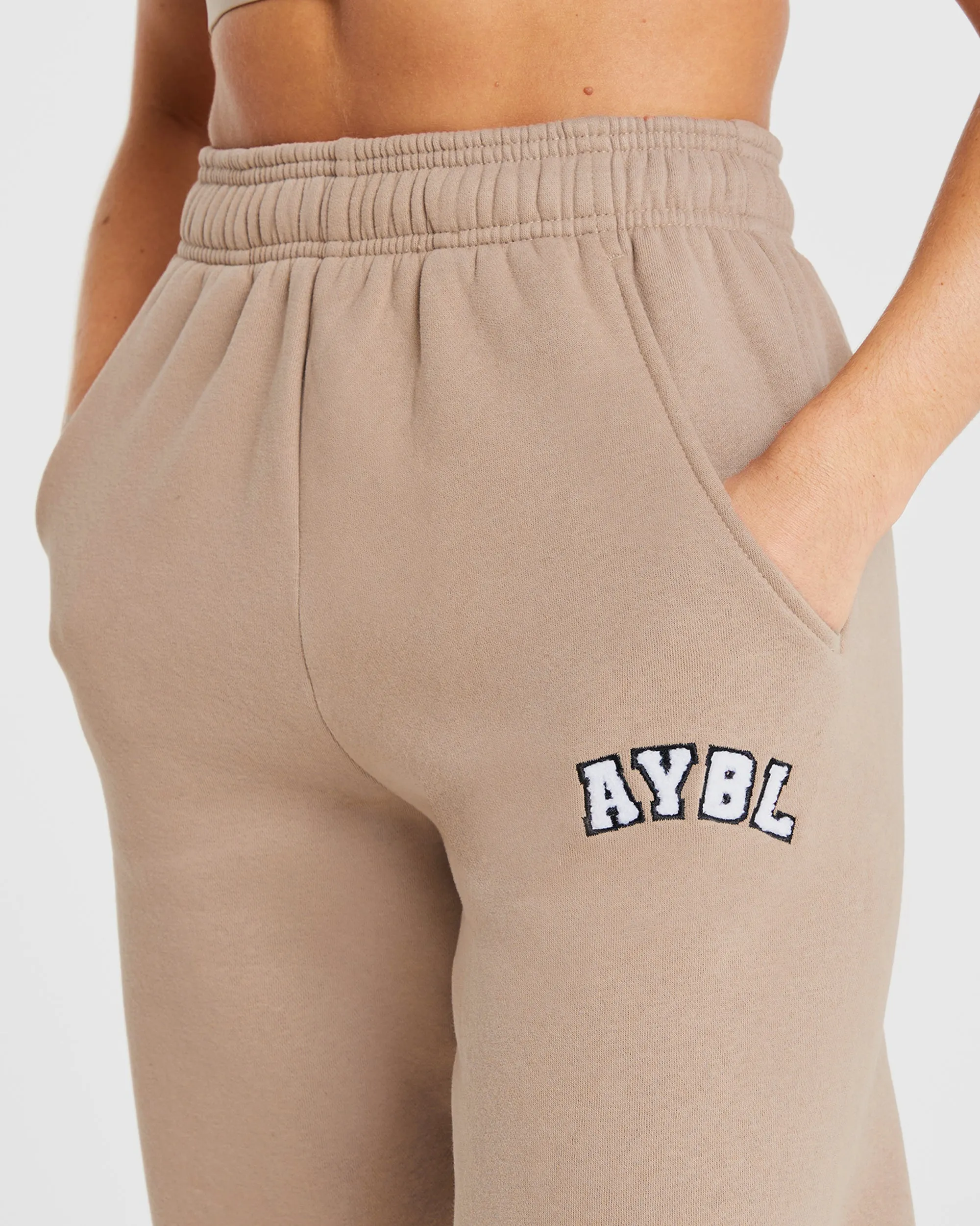 Varsity Oversized Joggers - Latte Brown sold by AYBL product image thumbnail 5