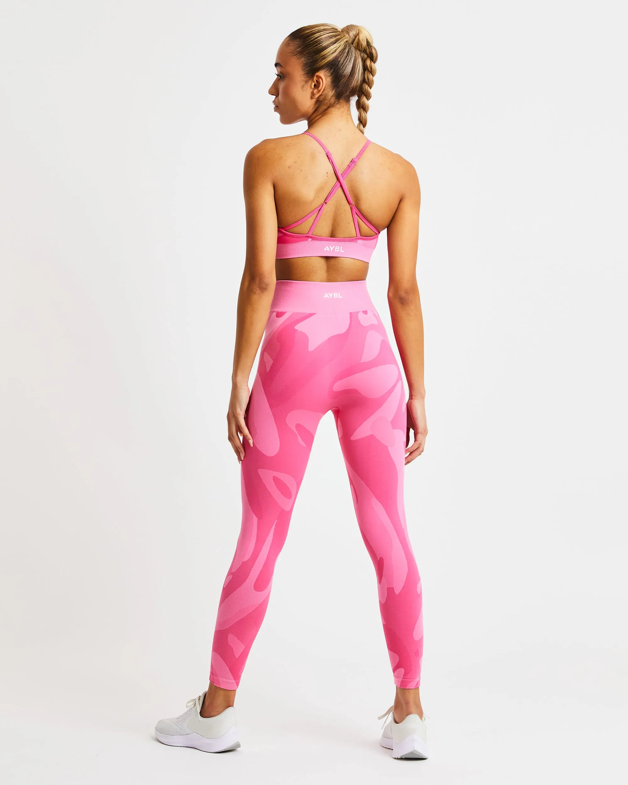 Abstract Seamless Leggings - Hot Pink sold by AYBL product image thumbnail 4