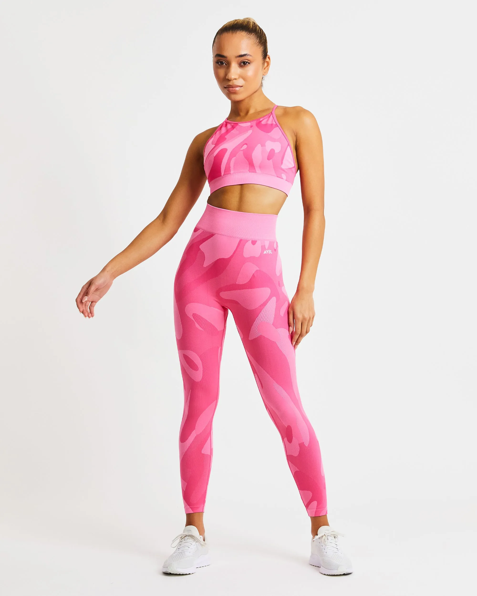 Abstract Seamless Leggings - Hot Pink sold by AYBL product image thumbnail 3
