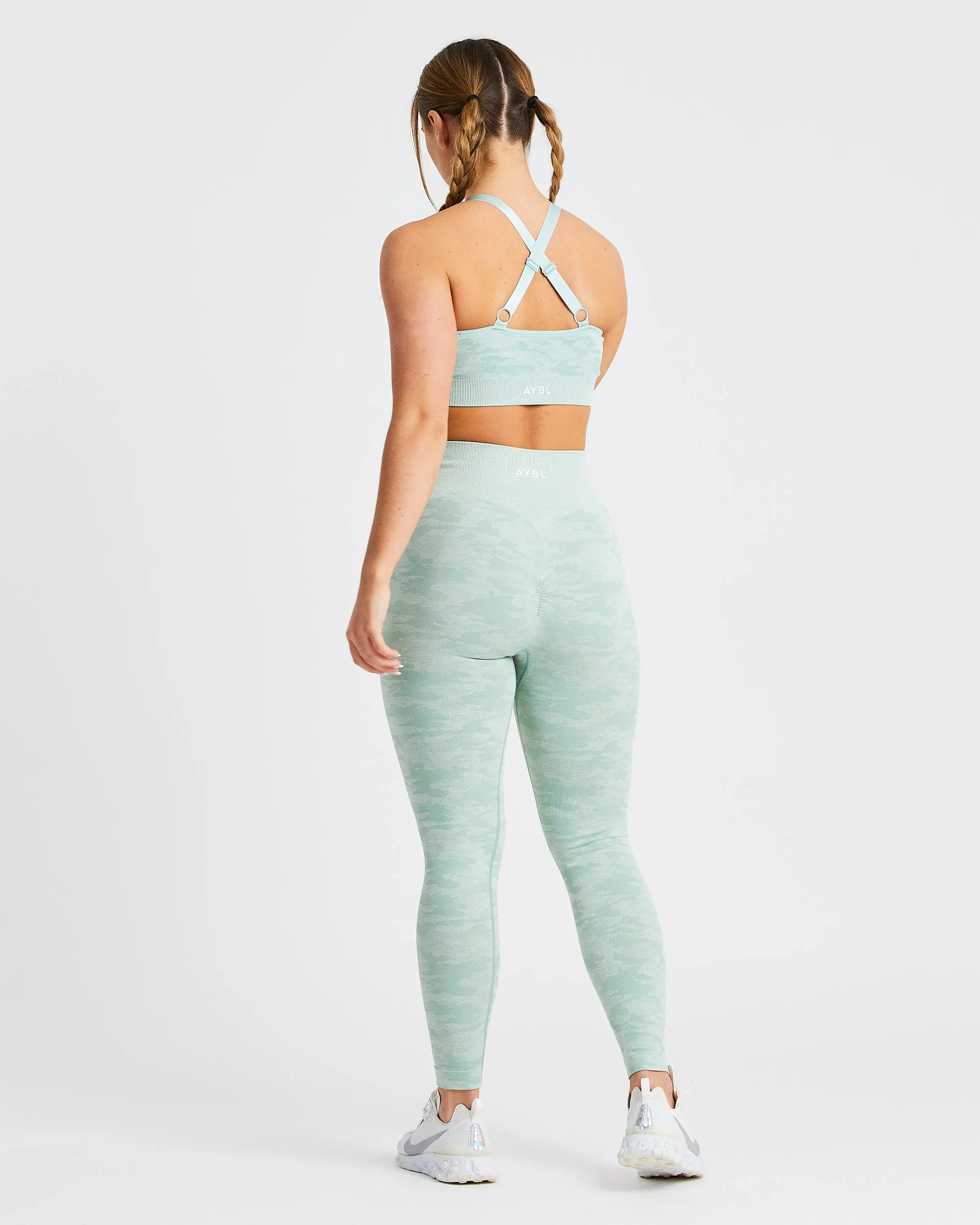 Evolve Camo Seamless Leggings - Green sold by AYBL product image thumbnail 4