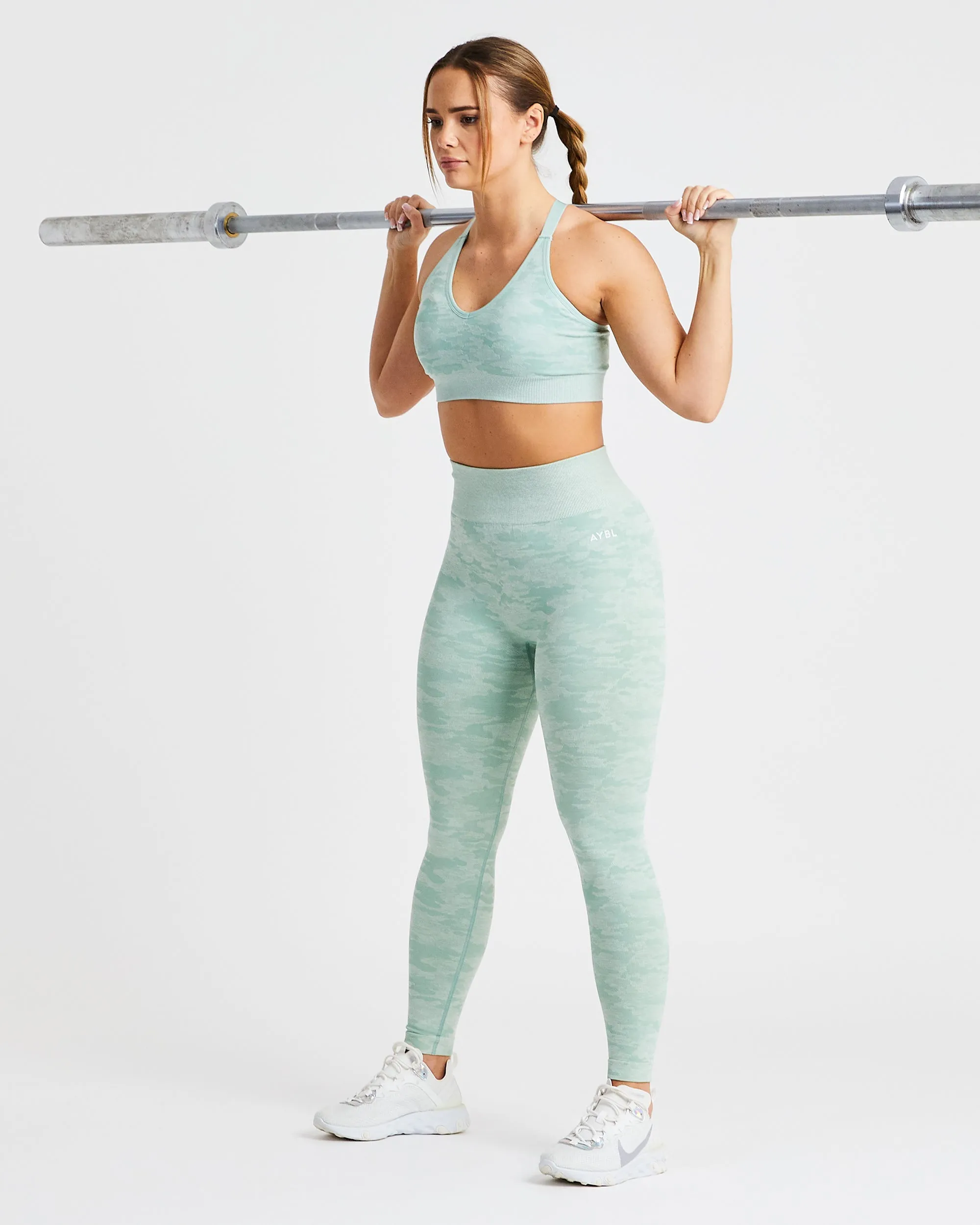 Evolve Camo Seamless Leggings - Green sold by AYBL product image thumbnail 5