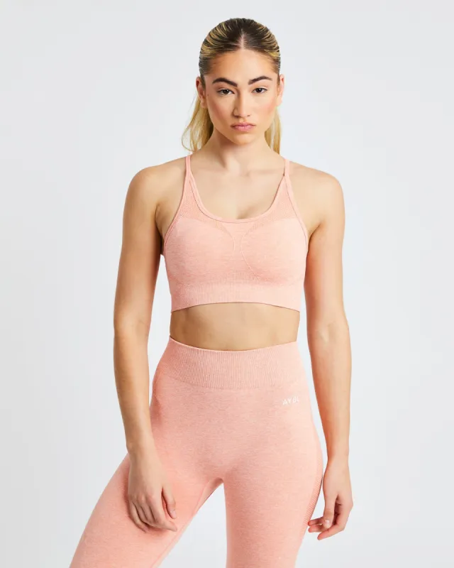 Motion Seamless Sports Bra - Peach Marl sold by AYBL