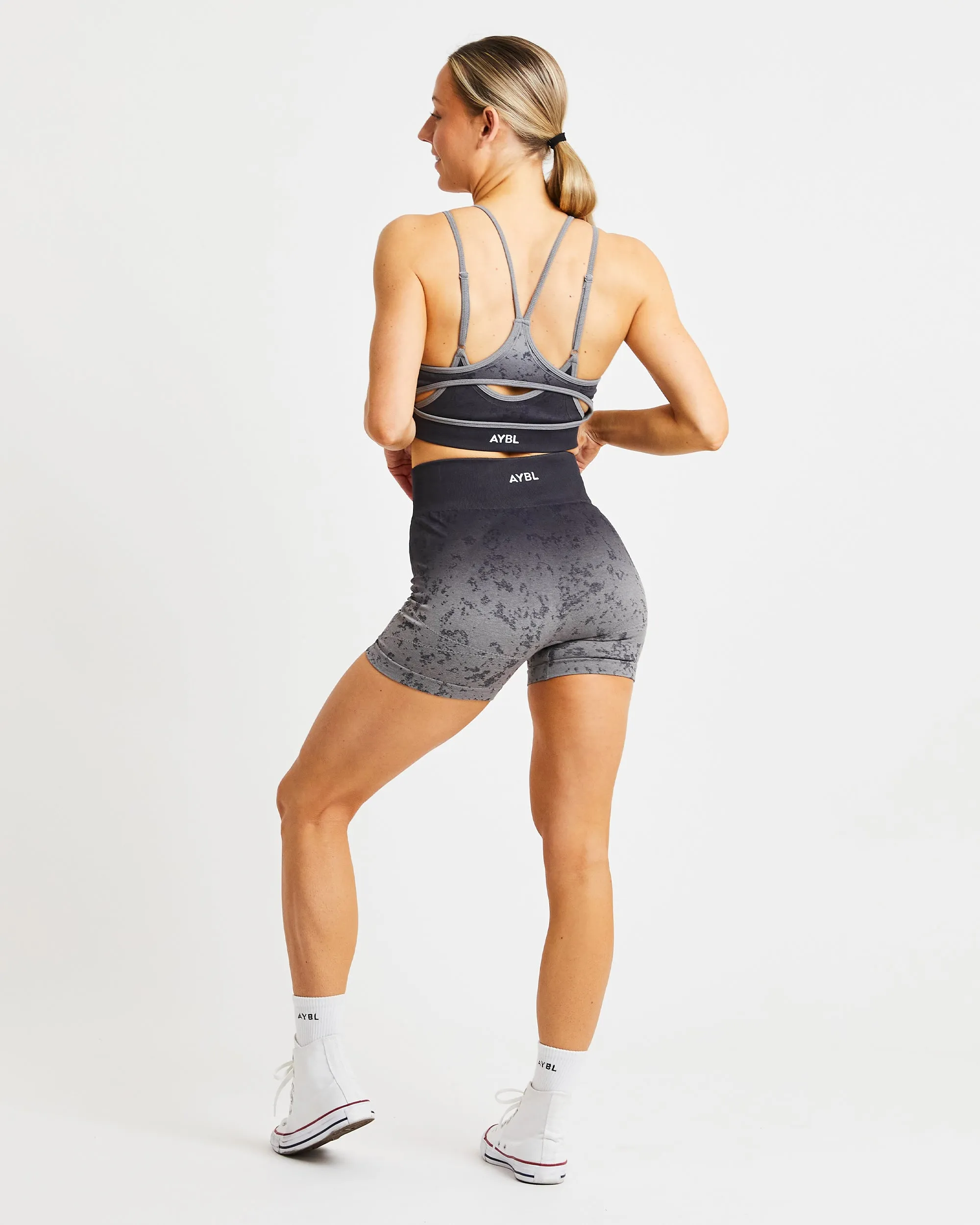 Flare Seamless Shorts - Grey sold by AYBL product image thumbnail 4