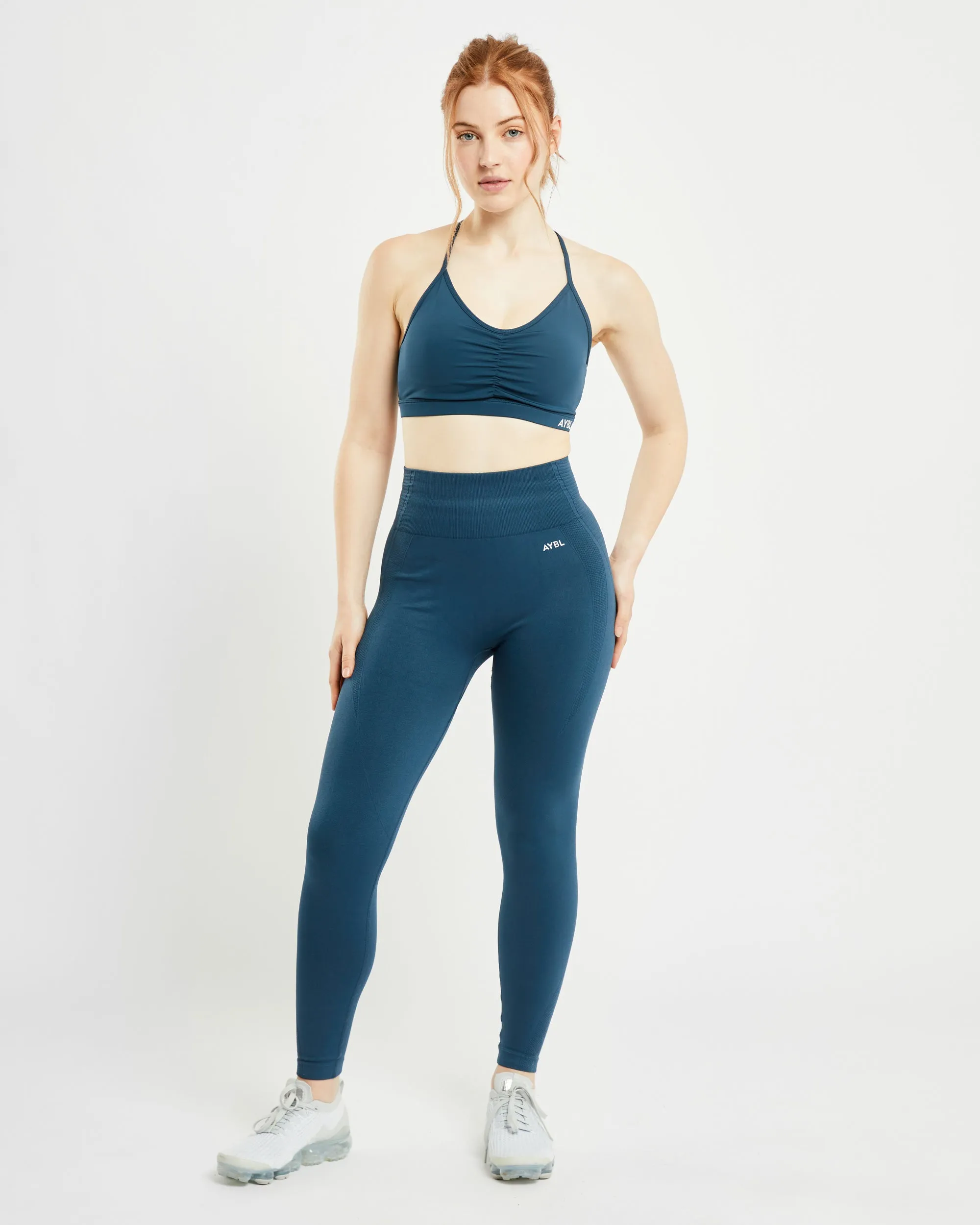 Essential Ruched Sports Bra - Marine Blue sold by AYBL product image thumbnail 3