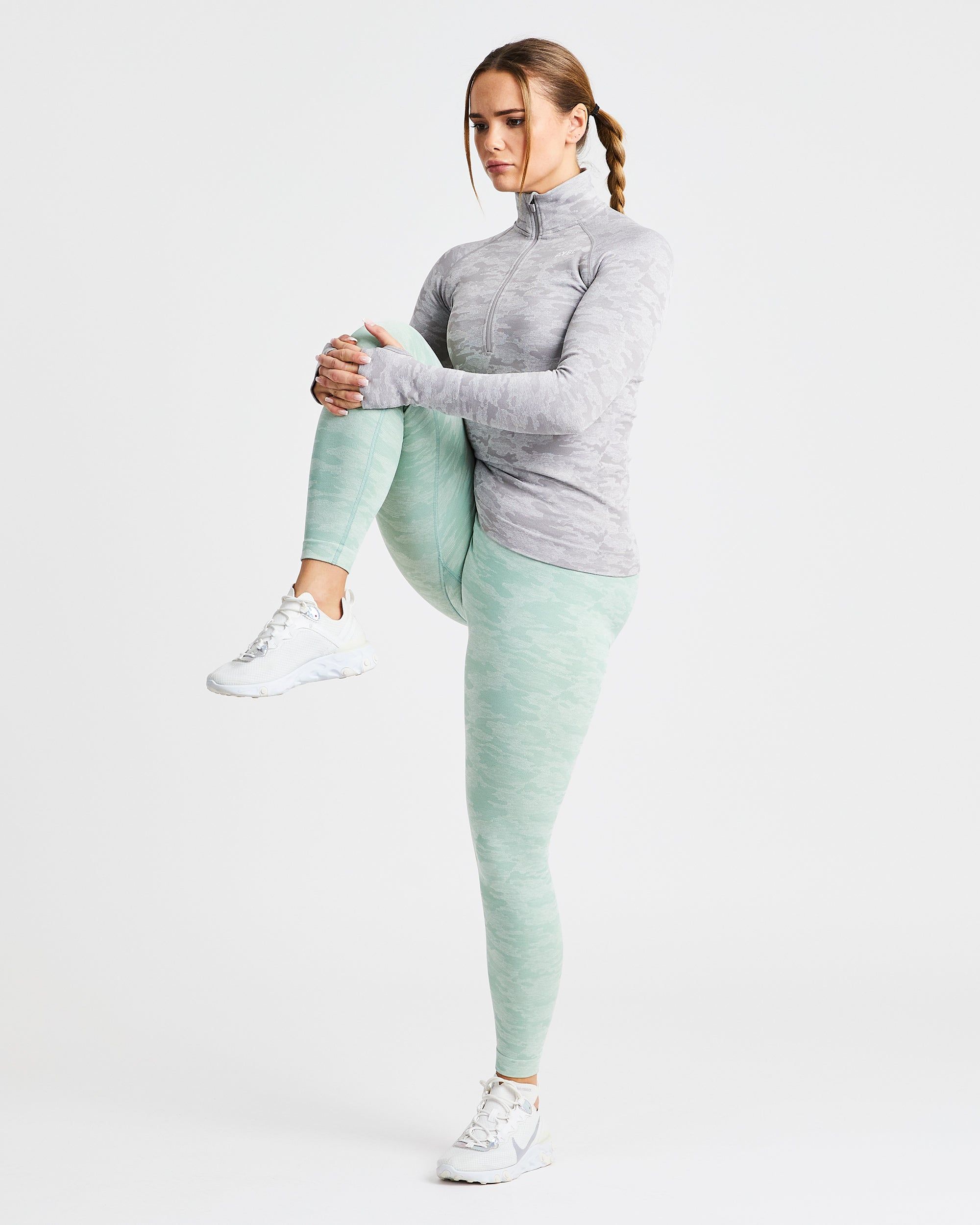 Evolve Camo Seamless 1/2 Zip Pullover - Grey sold by AYBL product image thumbnail 6