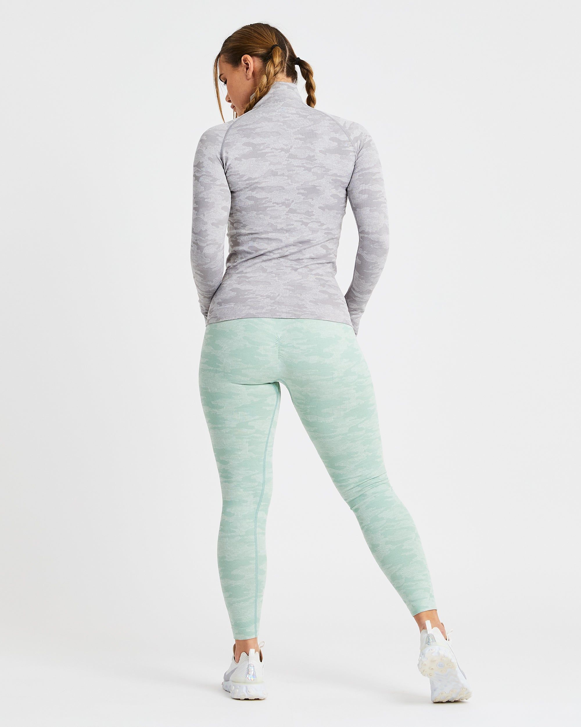 Evolve Camo Seamless 1/2 Zip Pullover - Grey sold by AYBL product image thumbnail 4