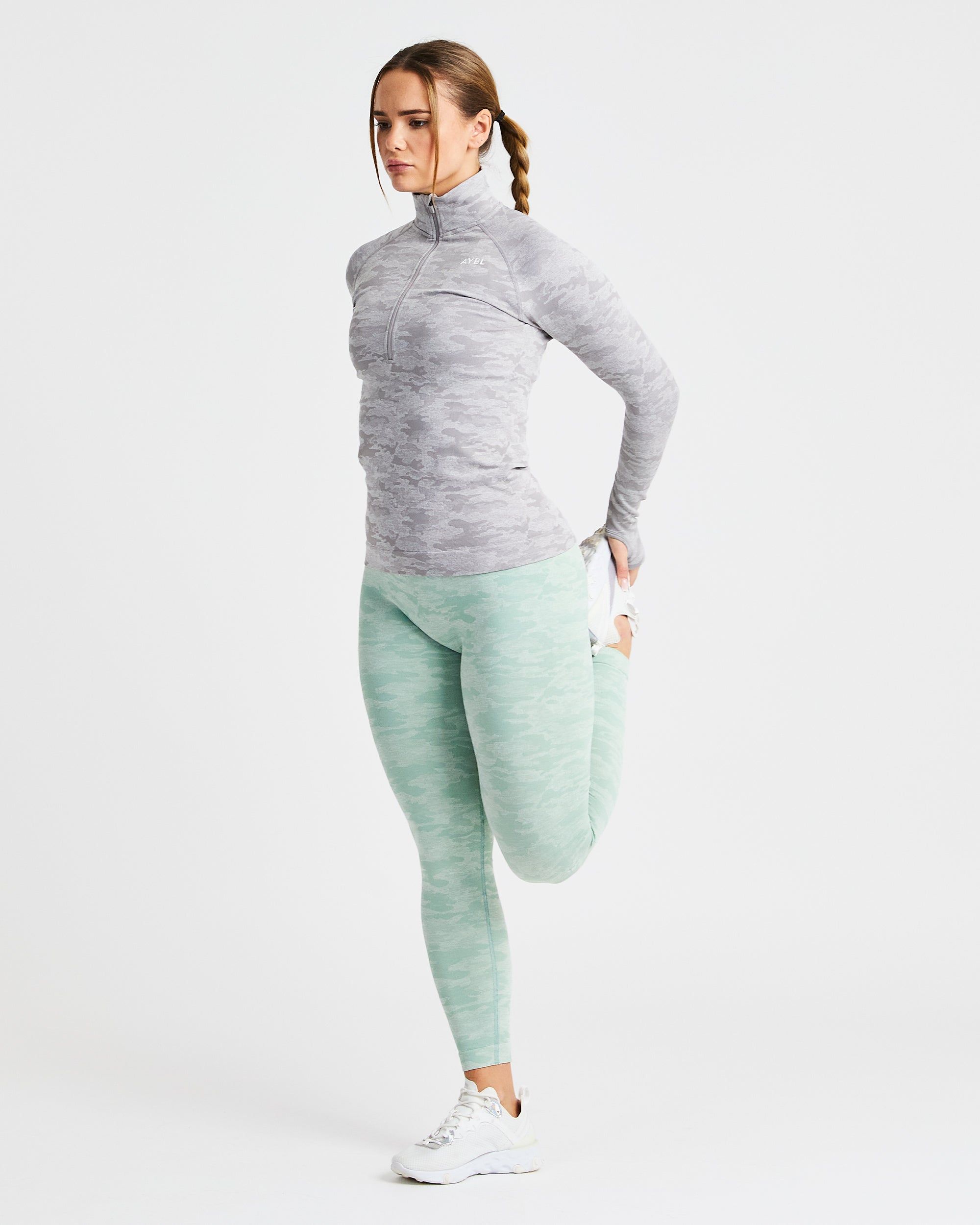 Evolve Camo Seamless 1/2 Zip Pullover - Grey sold by AYBL product image thumbnail 5