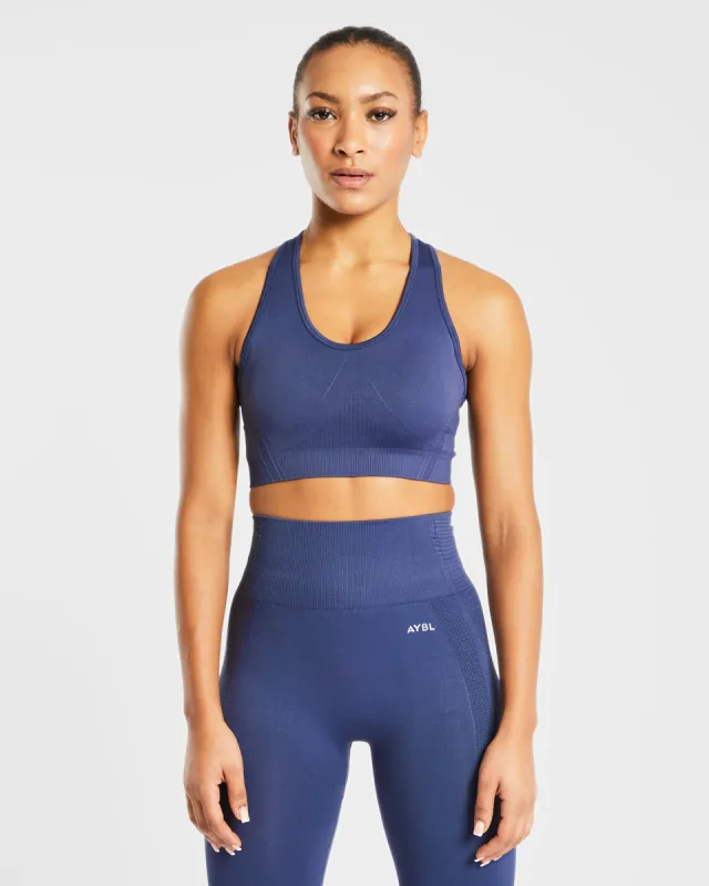 Balance V2 Seamless Sports Bra - Navy Blue sold by AYBL