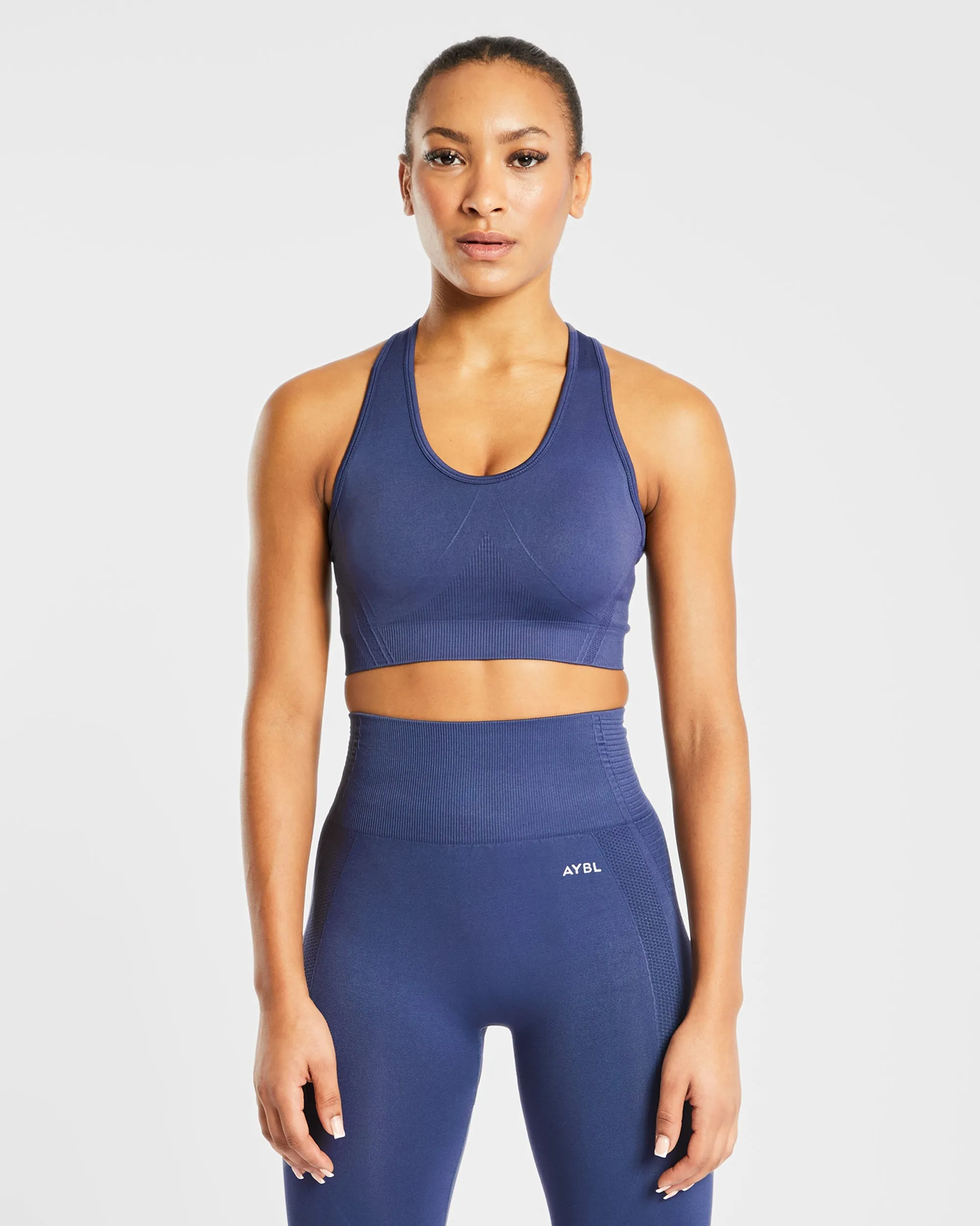 Balance V2 Seamless Sports Bra - Navy Blue sold by AYBL