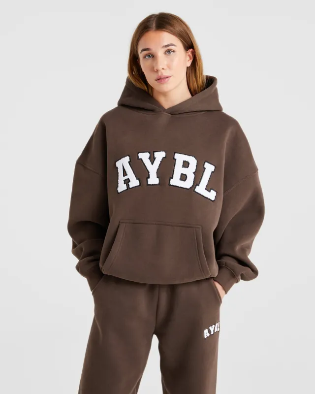 Varsity Oversized Hoodie - Brown sold by AYBL