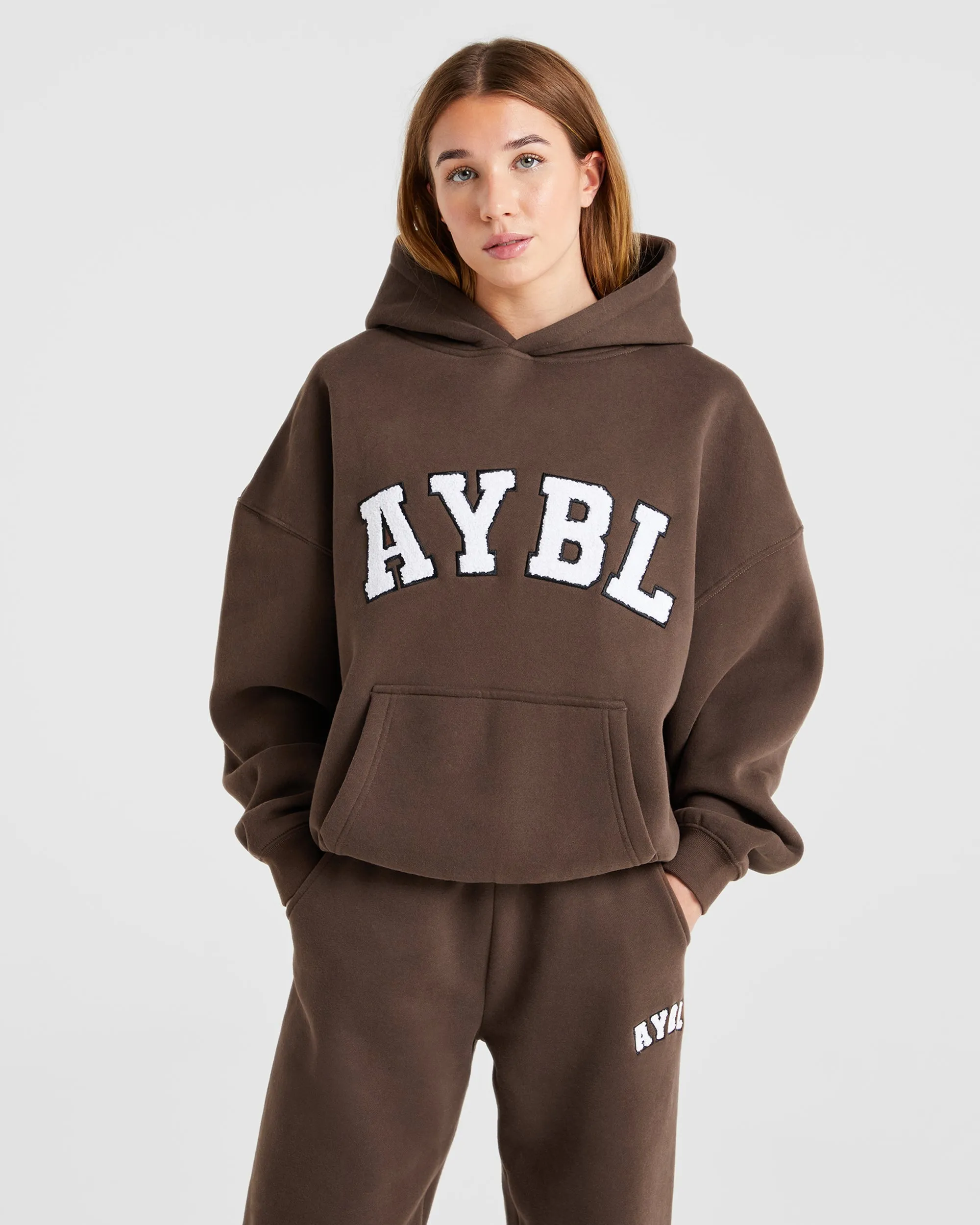 Varsity Oversized Hoodie - Brown sold by AYBL