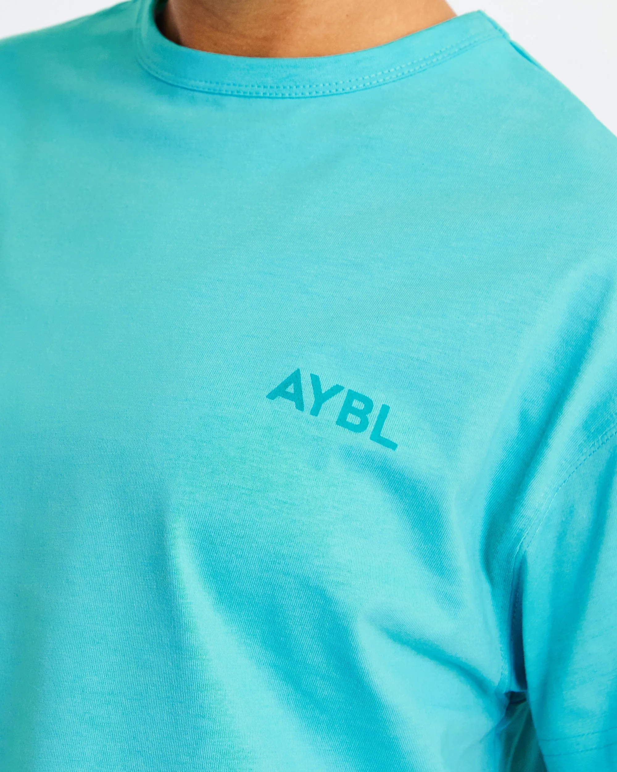 Training Oversized Crop T Shirt - Aqua sold by AYBL product image thumbnail 5