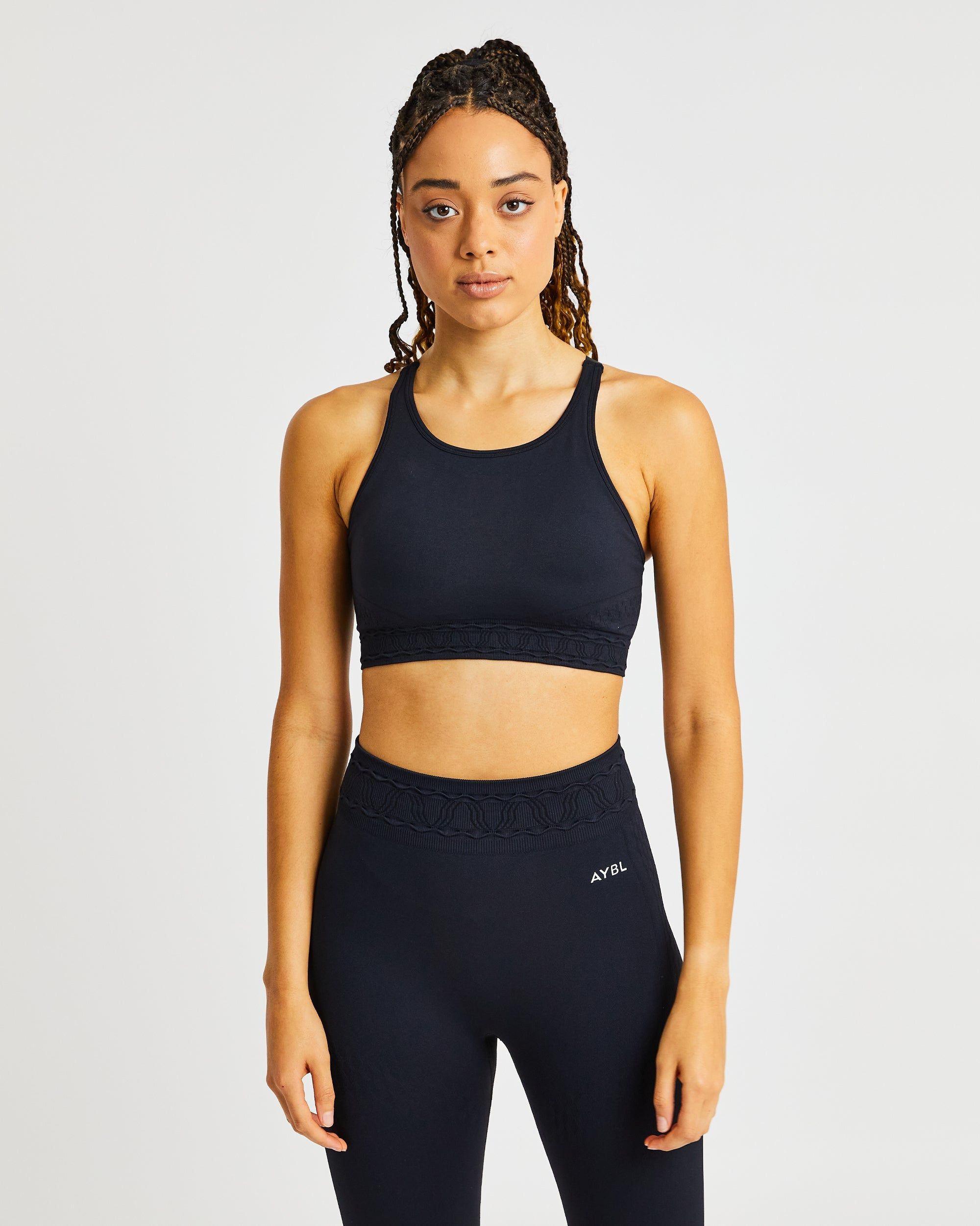 Elevate Seamless Sports Bra - Black sold by AYBL