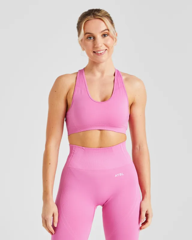 Balance V3 Seamless Sports Bra - Bubblegum Pink sold by AYBL