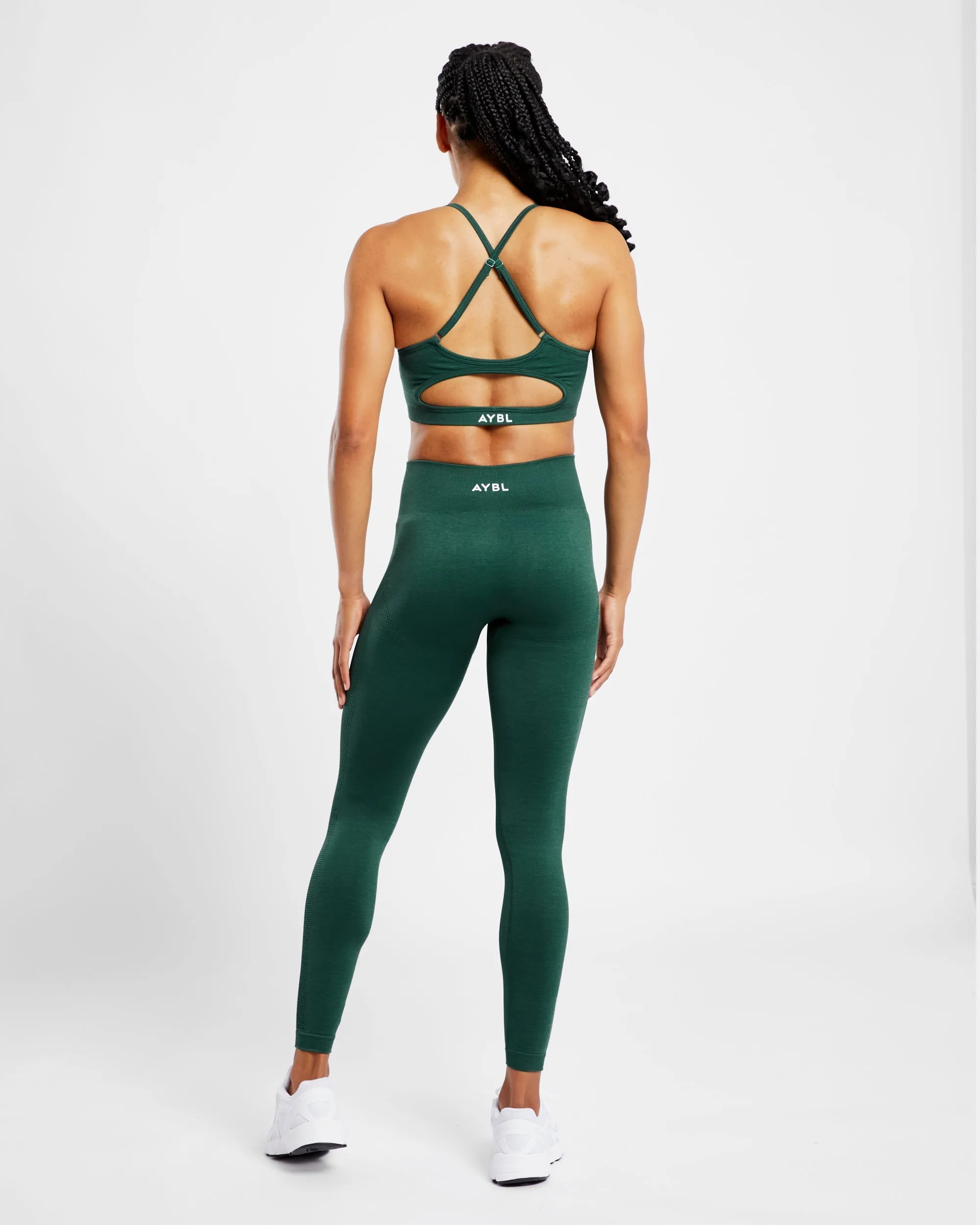 Revive Seamless Sports Bra - Evergreen Marl sold by AYBL product image thumbnail 4