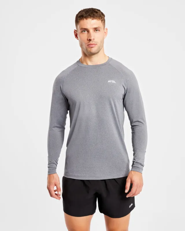 Essential Long Sleeve T Shirt - Grey Marl sold by AYBL