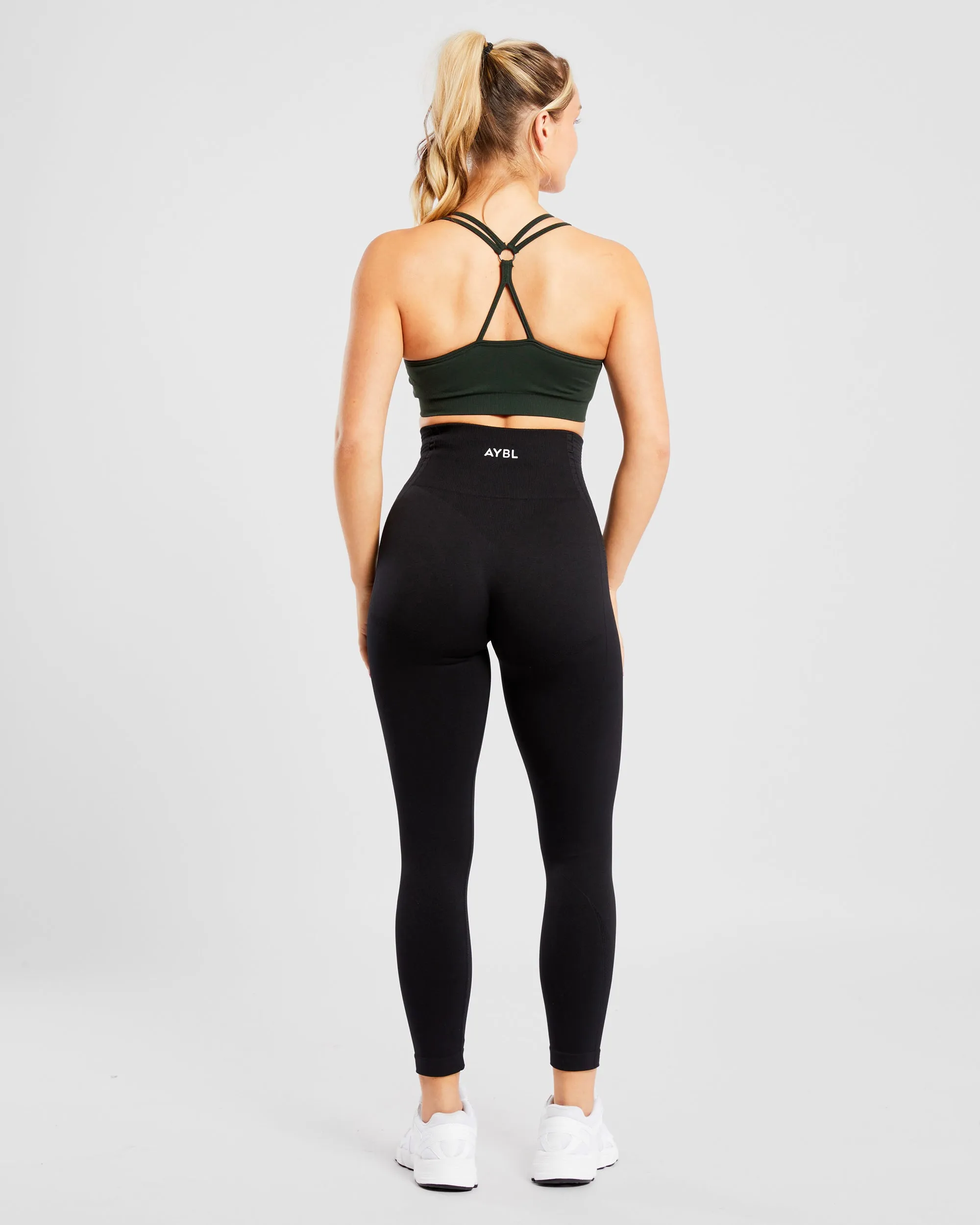 Essential Seamless Ruched Sports Bra - Dark Forest sold by AYBL product image thumbnail 4