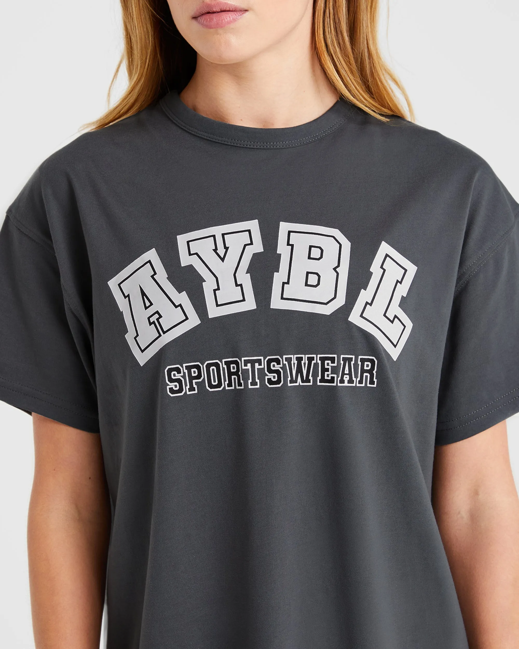 AYBL Sports Oversized T Shirt - Charcoal sold by AYBL product image thumbnail 5