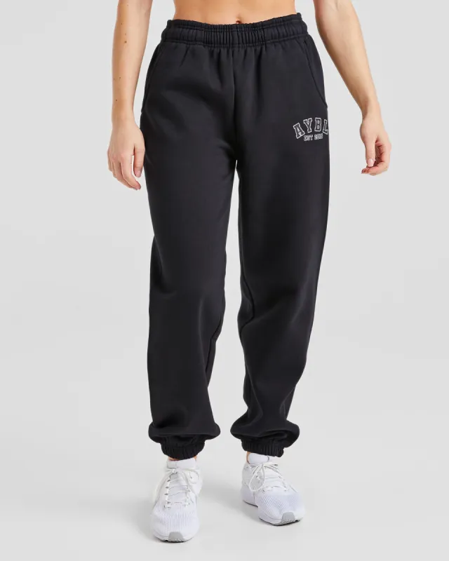 Varsity Graphic Oversized Joggers - Black sold by AYBL