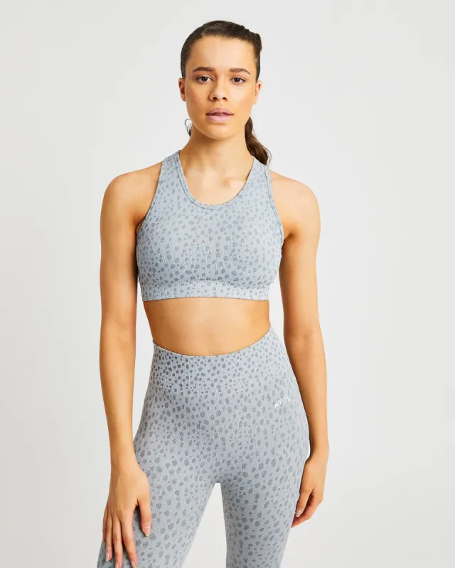 Evolve Speckle Seamless Sports Bra - Light Grey sold by AYBL