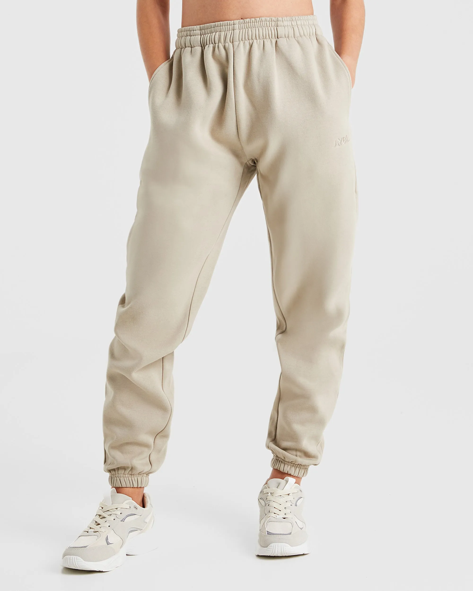 Premium Oversized Joggers - Light Taupe sold by AYBL