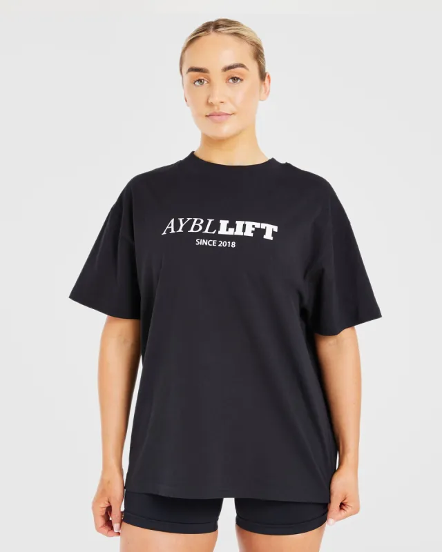 AYBL Lift Oversized T Shirt - Black sold by AYBL