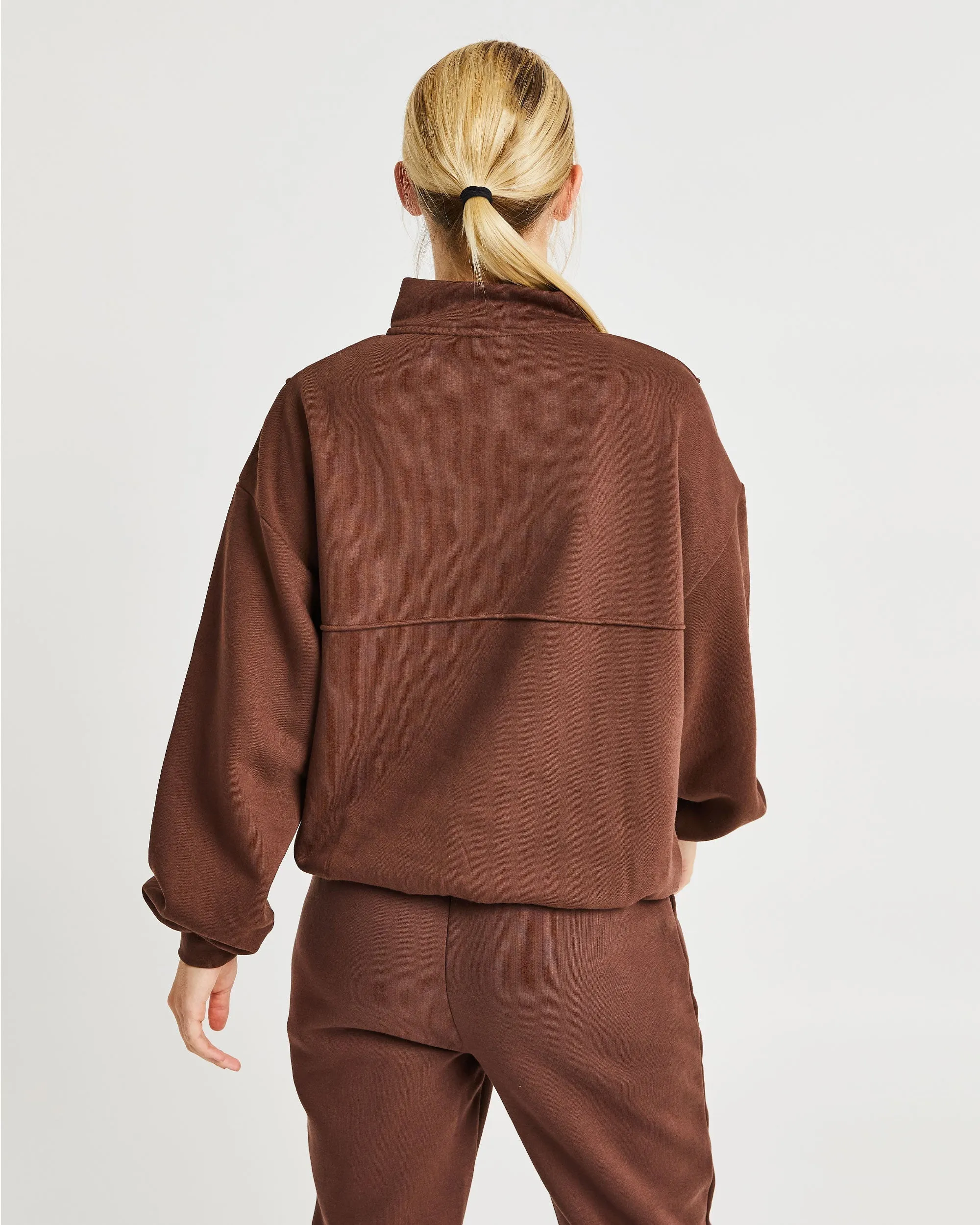 Luxe 1/2 Zip Pullover - Brown sold by AYBL product image thumbnail 2