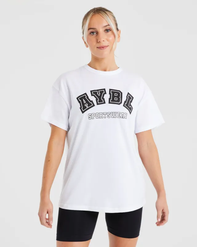 AYBL Sports Oversized T Shirt - White sold by AYBL