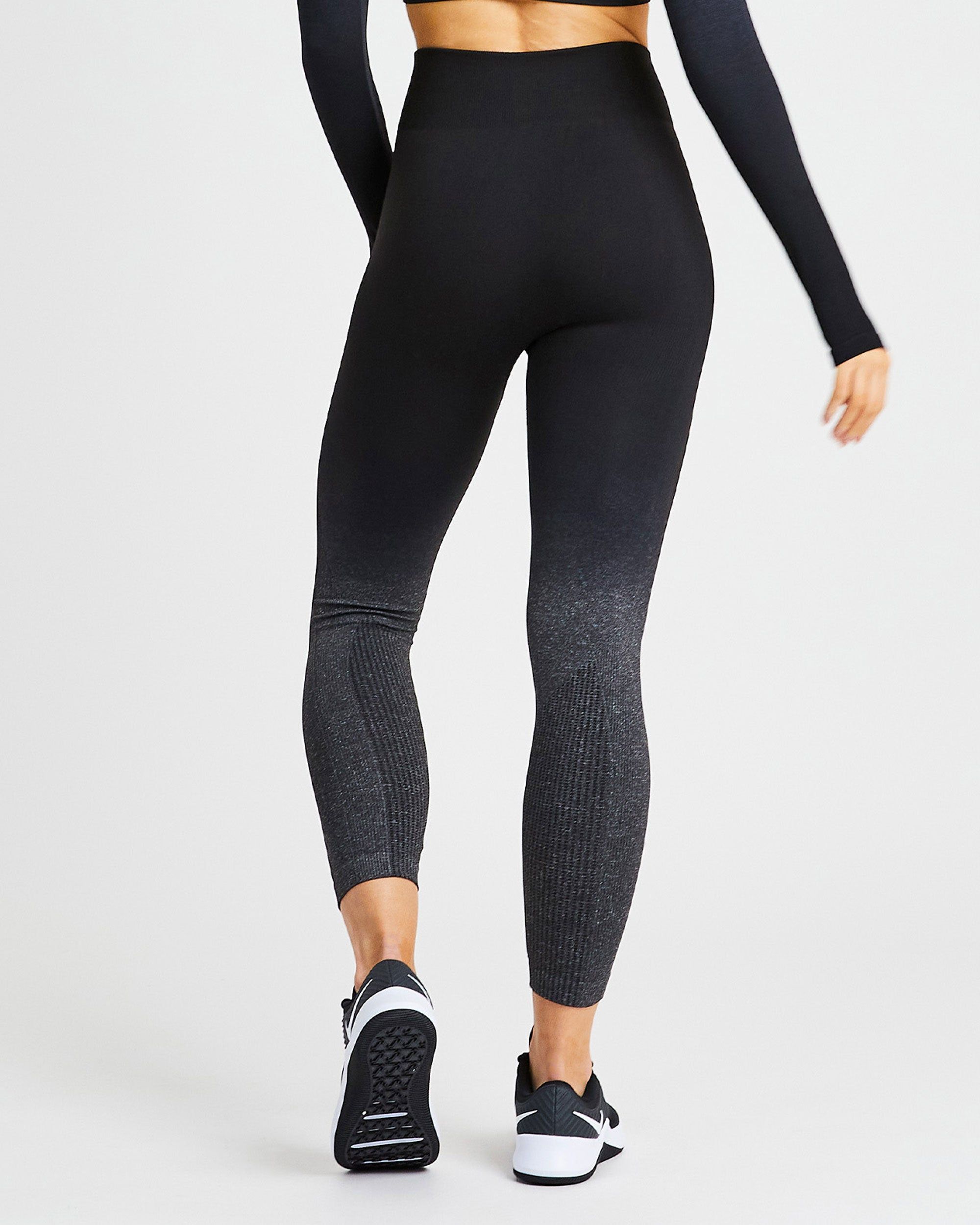 Pulse Ombré Seamless Leggings - Black/Grey sold by AYBL product image thumbnail 2