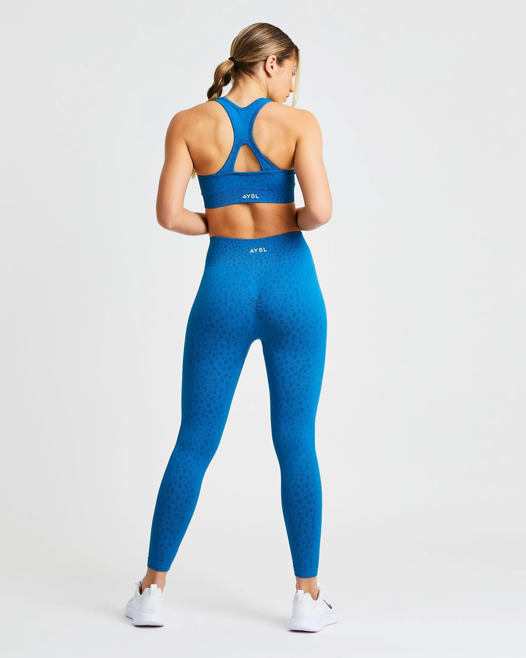 Evolve Speckle Seamless Sports Bra - Blue sold by AYBL product image thumbnail 4