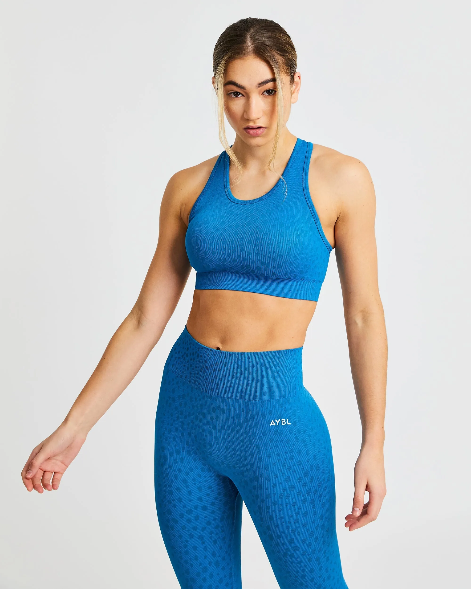 Evolve Speckle Seamless Sports Bra - Blue sold by AYBL