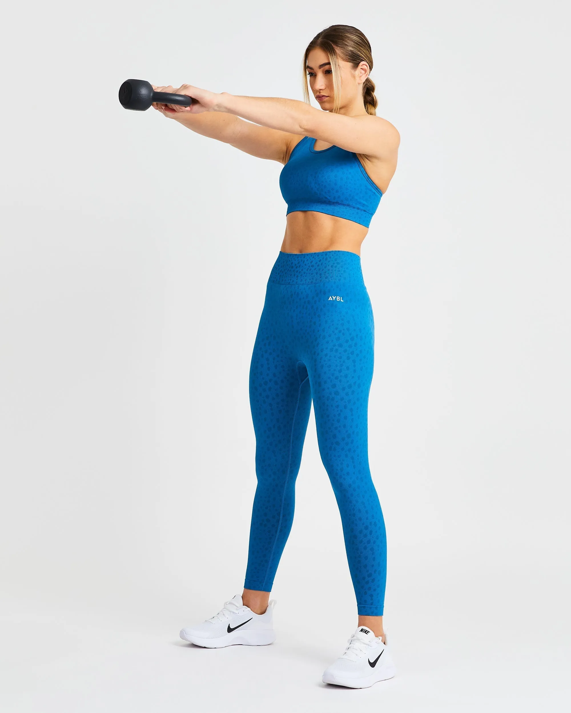 Evolve Speckle Seamless Sports Bra - Blue sold by AYBL product image thumbnail 5