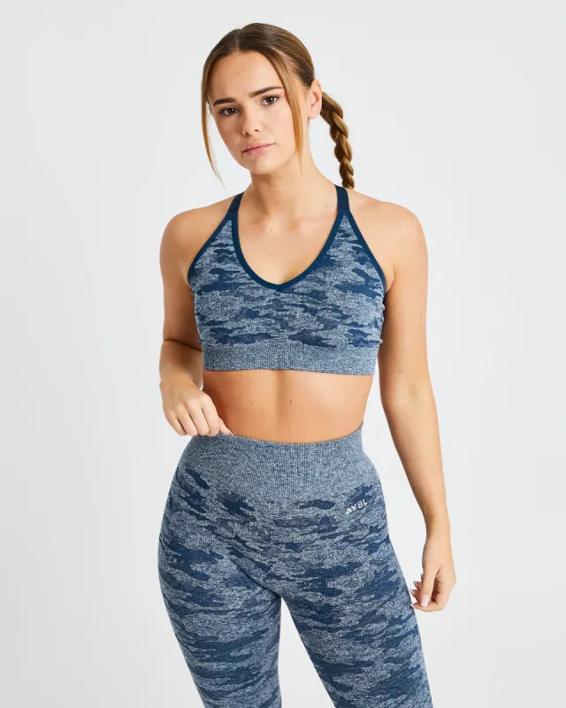 Evolve Camo Seamless Sports Bra - Teal sold by AYBL