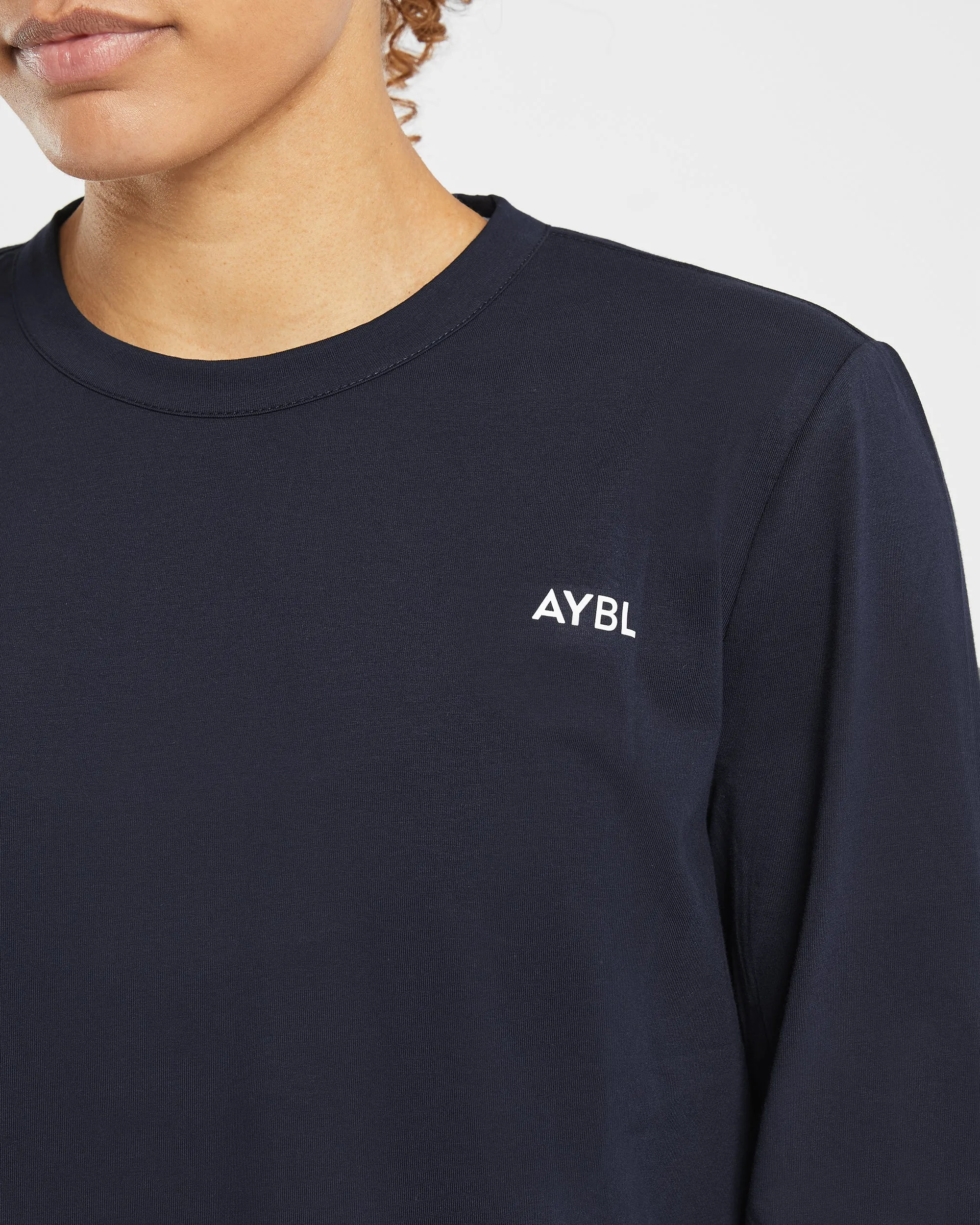 Everyday Relaxed Long Sleeve T Shirt - Navy sold by AYBL product image thumbnail 5