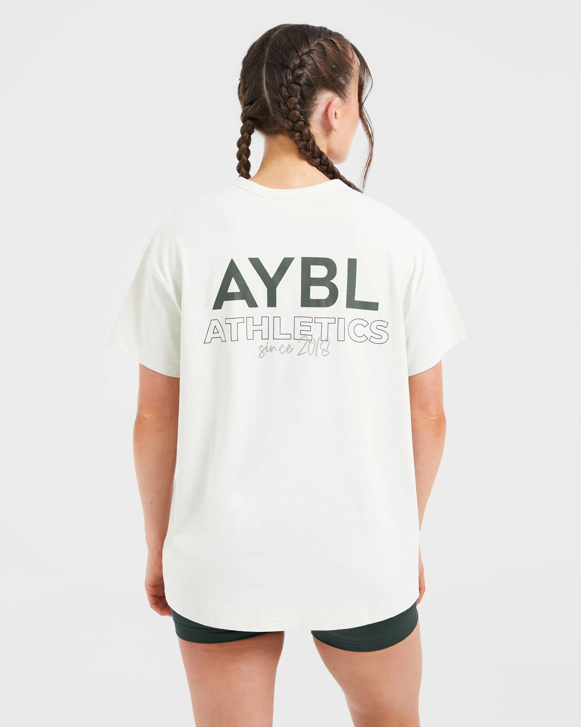 AYBL Athletics Oversized T Shirt - Off White/Green sold by AYBL