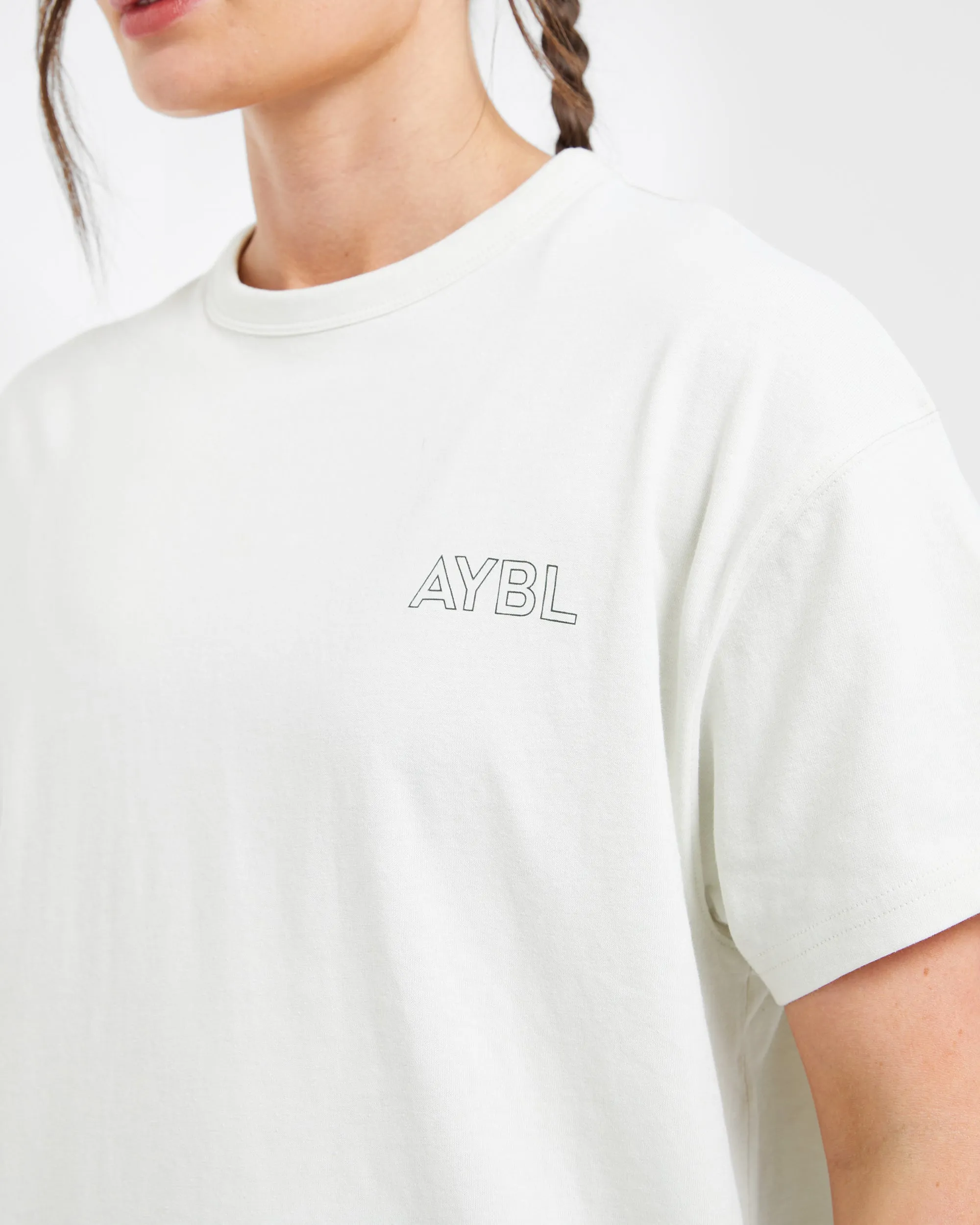 AYBL Athletics Oversized T Shirt - Off White/Green sold by AYBL product image thumbnail 5