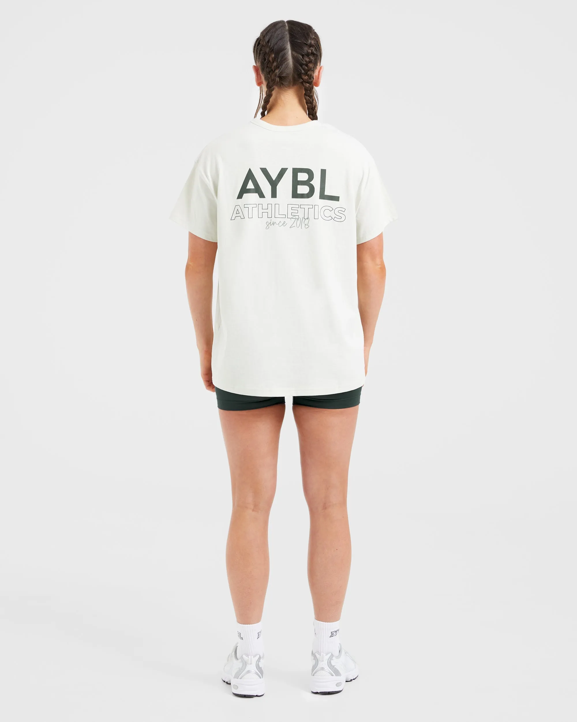 AYBL Athletics Oversized T Shirt - Off White/Green sold by AYBL product image thumbnail 4