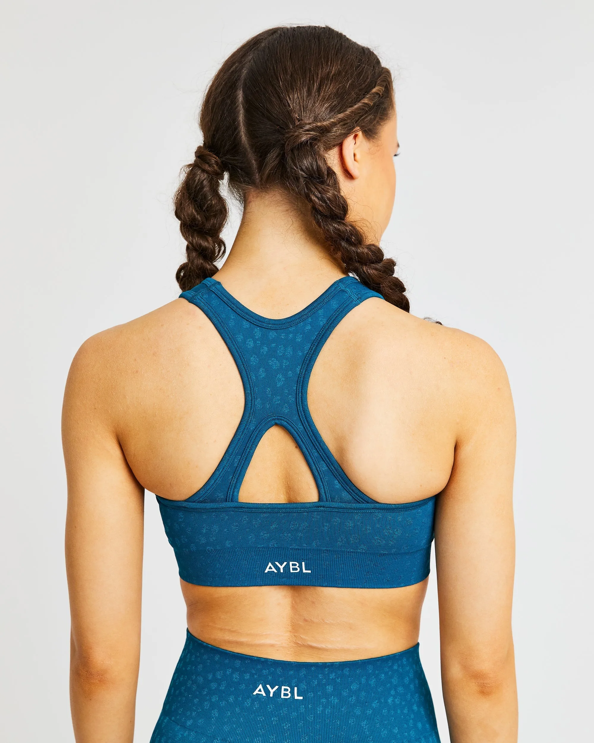 Evolve Speckle Seamless Sports Bra - Teal sold by AYBL product image thumbnail 4