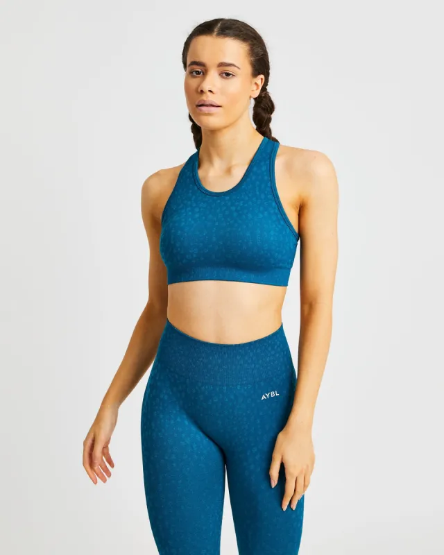 Evolve Speckle Seamless Sports Bra - Teal sold by AYBL
